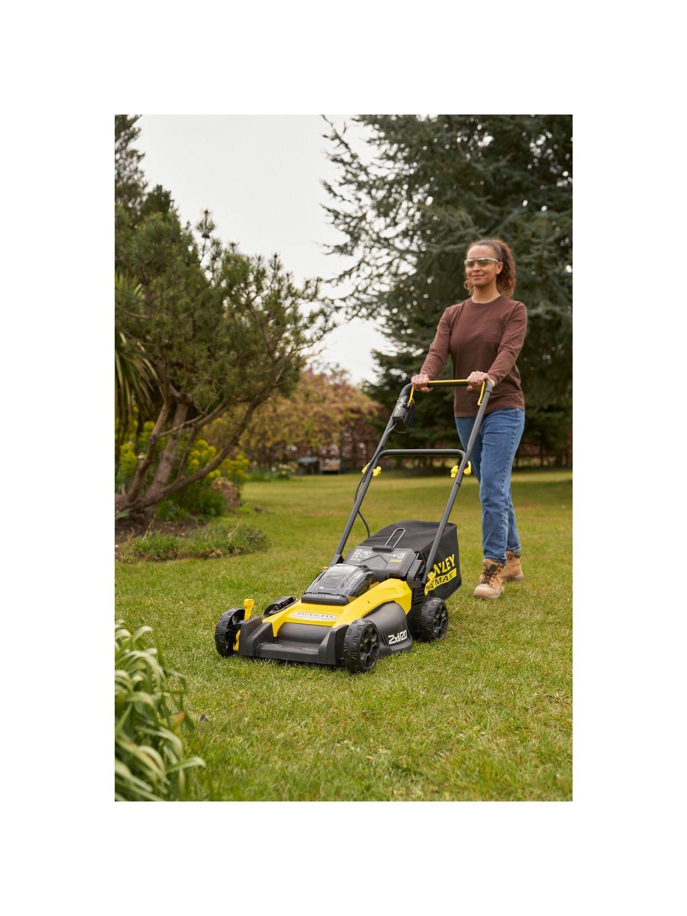  image of stanley-fatmax-v20-18vnbsp51cmnbspbrushlessnbspcordless-lawnnbspmower-2x-40ah