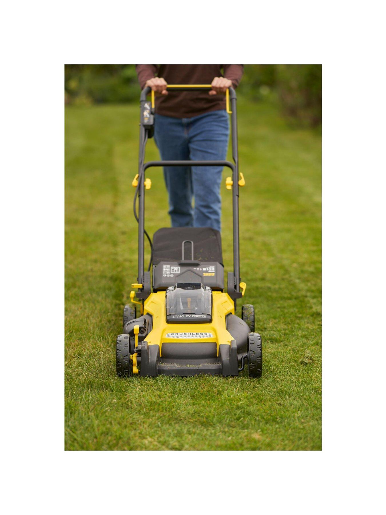  image of stanley-fatmax-v20-18vnbsp51cmnbspbrushlessnbspcordless-lawnnbspmower-2x-40ah