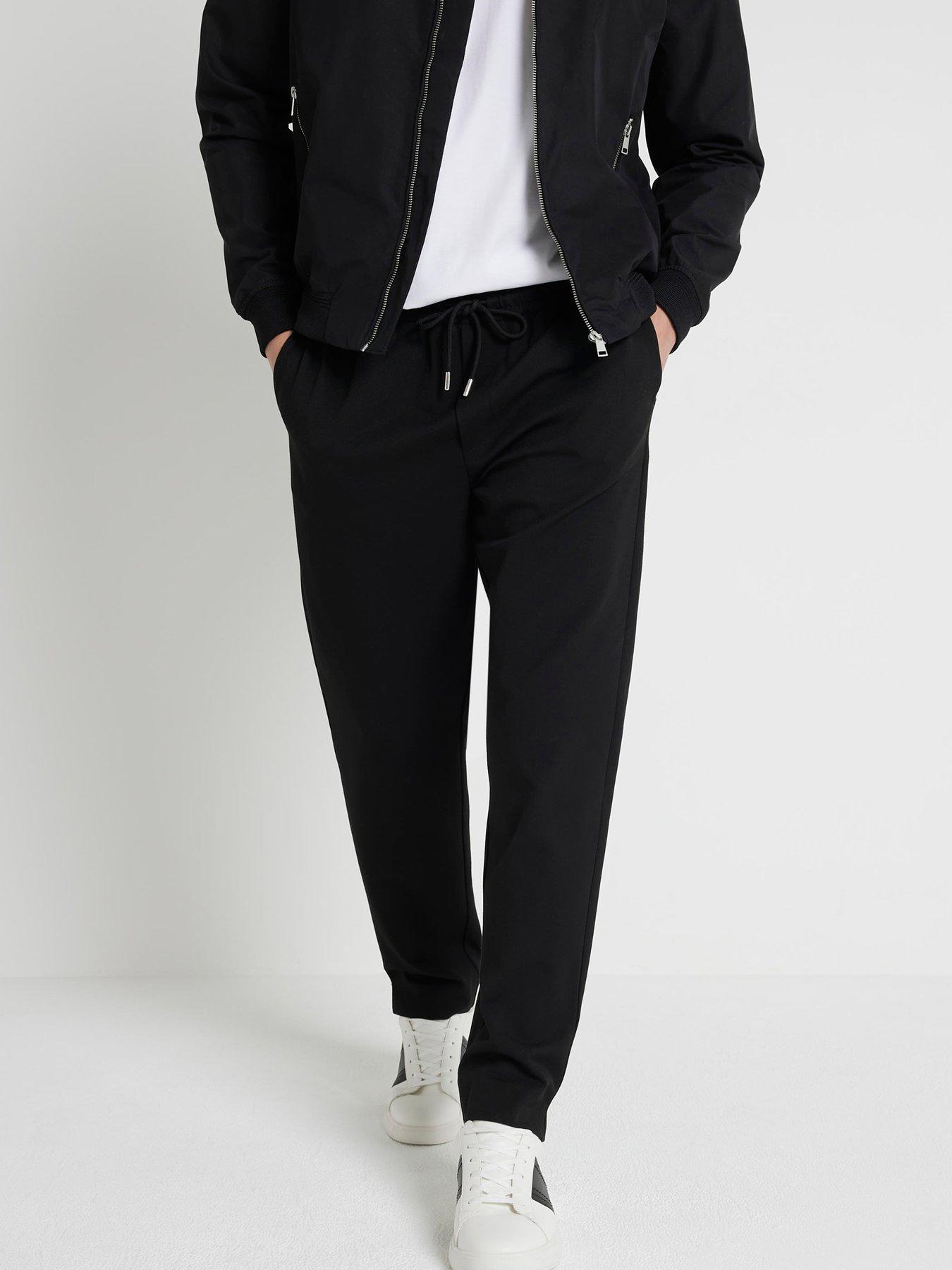 River Island Full Elasticated Waist Joggers - Black | littlewoods.com