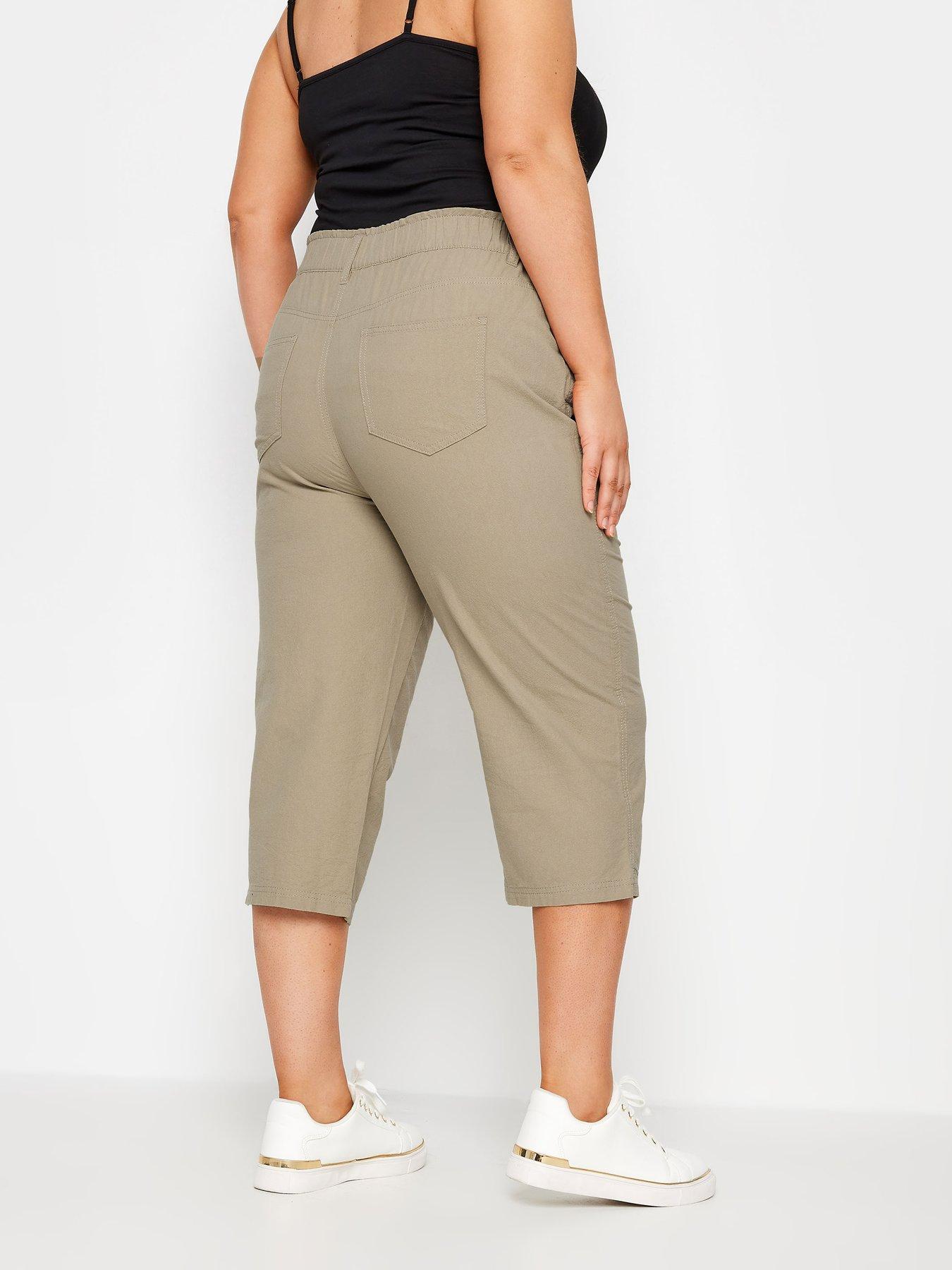  image of yours-curve-cool-cotton-crop-trousers