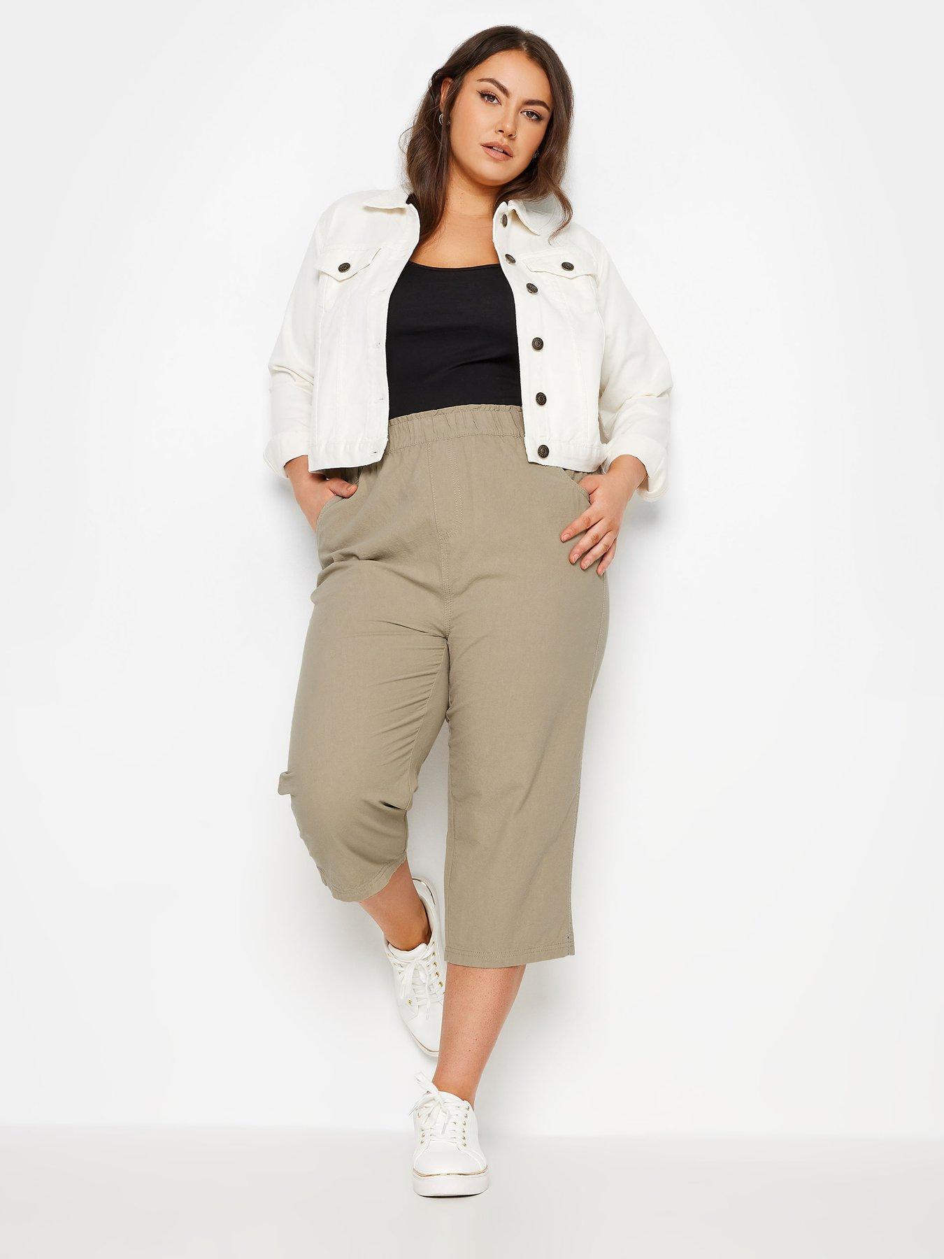  image of yours-curve-cool-cotton-crop-trousers