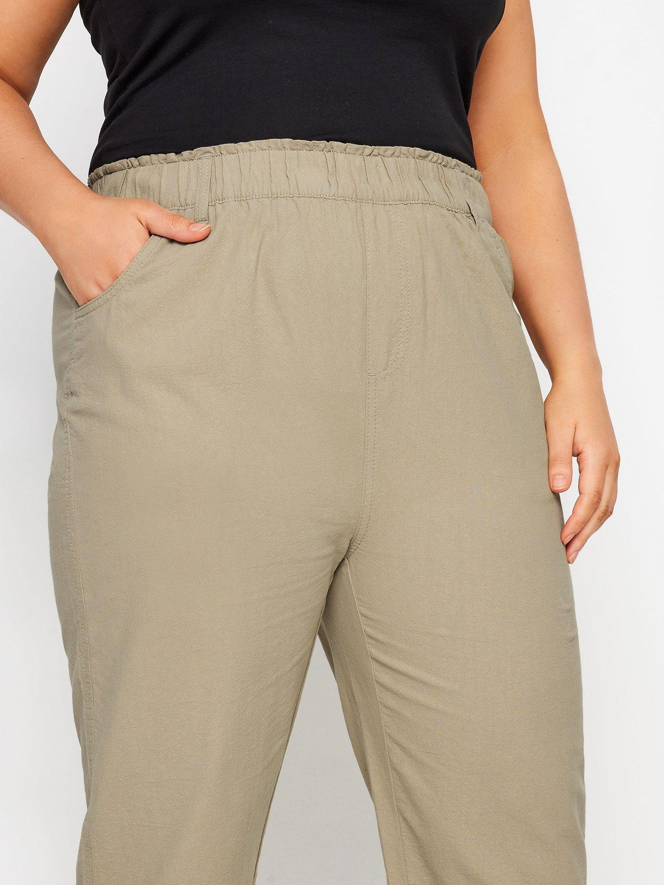 image of yours-curve-cool-cotton-crop-trousers
