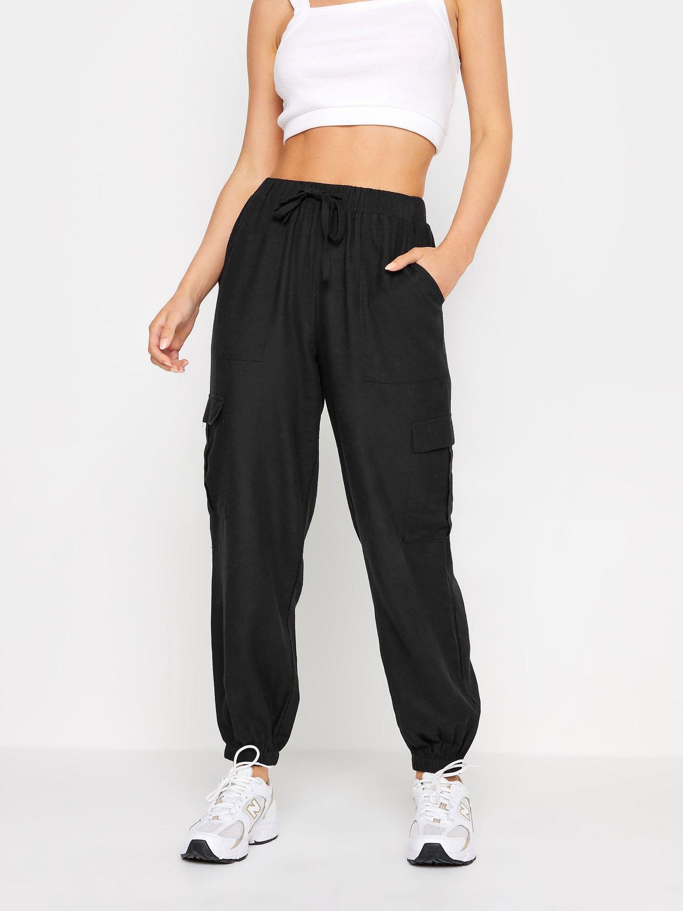 AX Paris Black Sequin Jogger Trousers