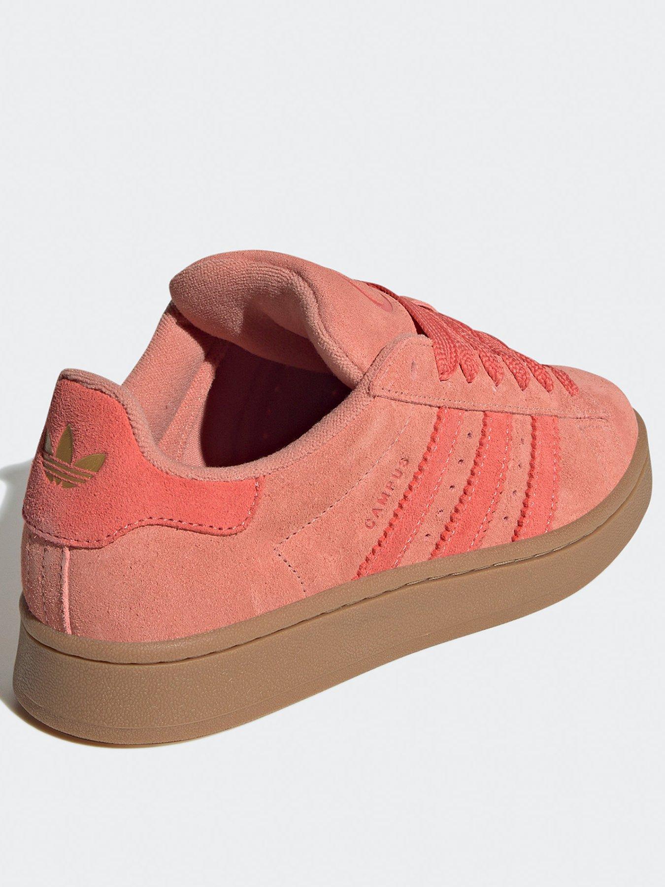 Peach top adidas trainers