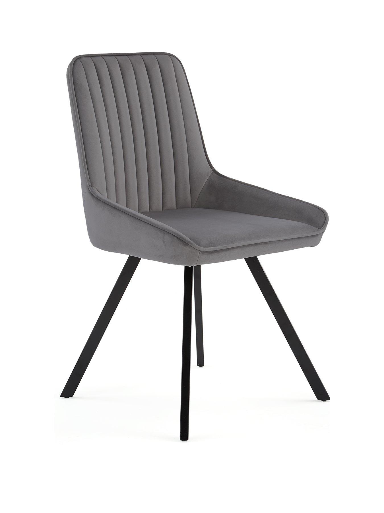 Image 3 of 6 of The Very Collection Marlow Pair of Dining Chairs - Grey/Black - FSC&reg; Certified