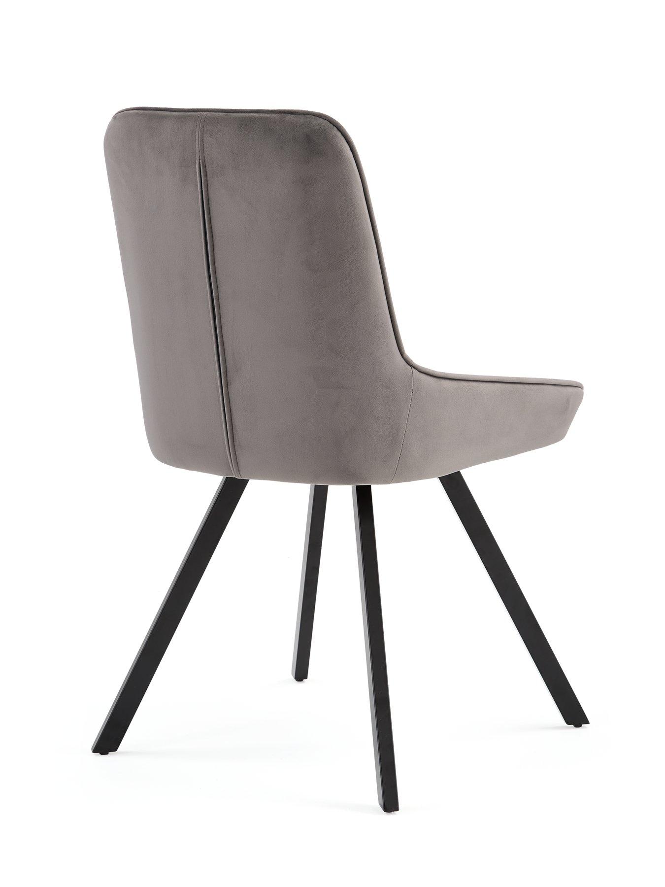 Image 4 of 6 of The Very Collection Marlow Pair of Dining Chairs - Grey/Black - FSC&reg; Certified