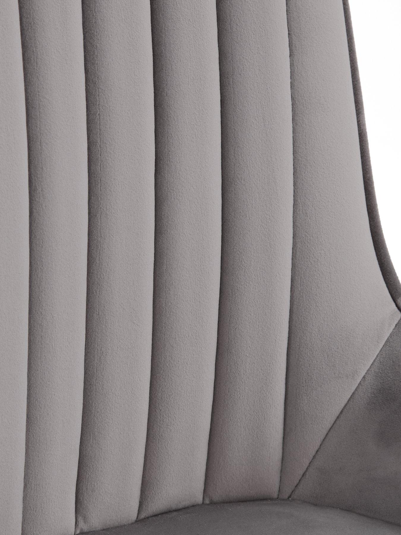 Image 6 of 6 of The Very Collection Marlow Pair of Dining Chairs - Grey/Black - FSC&reg; Certified