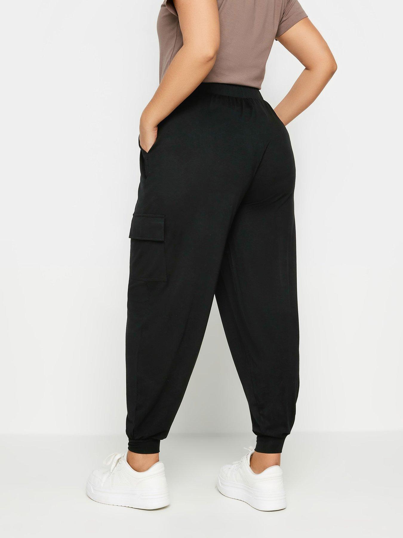 Image 2 of 4 of Yours Curve Harem Cargos Black