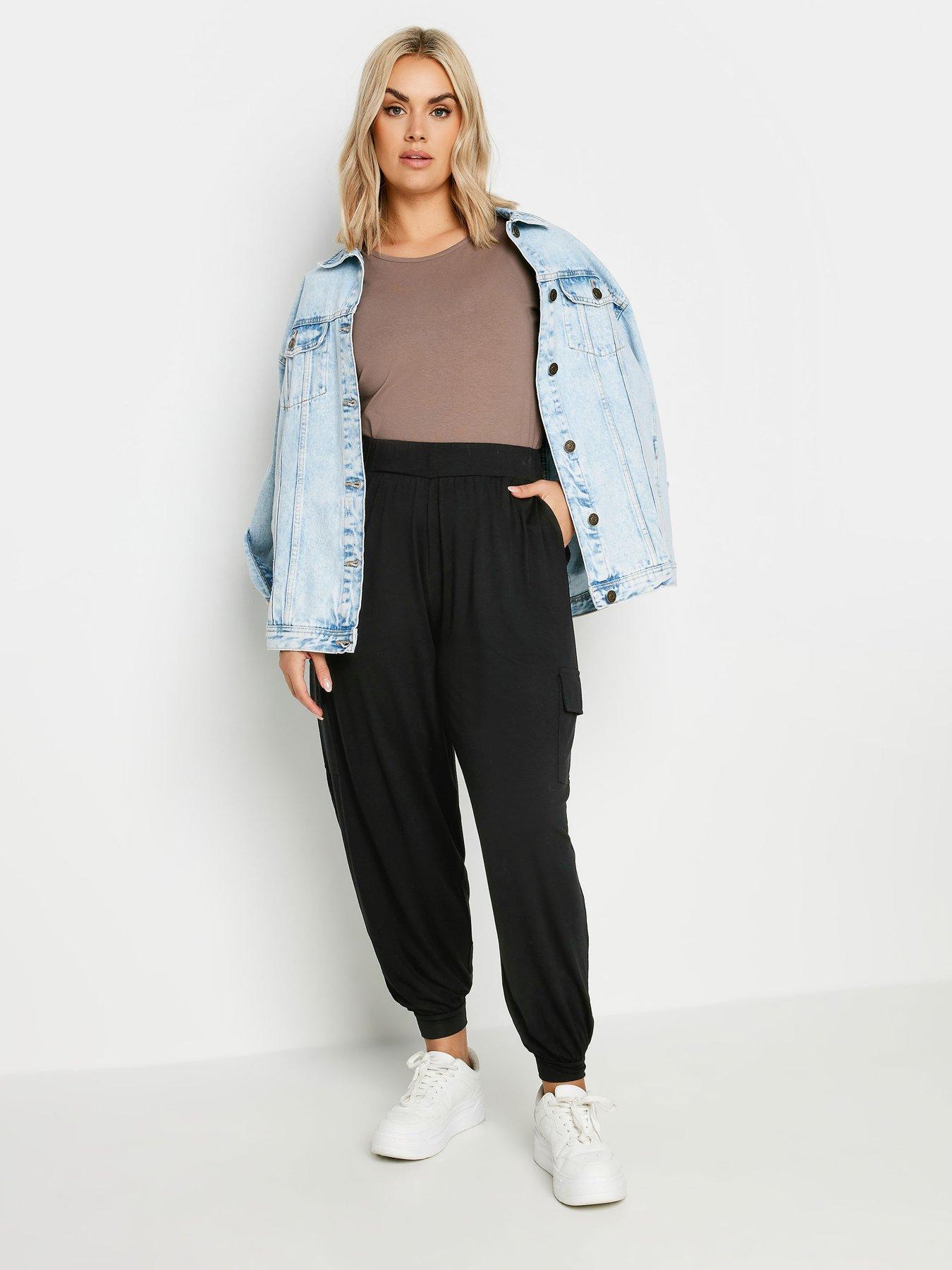  image of yours-curve-harem-cargos-black