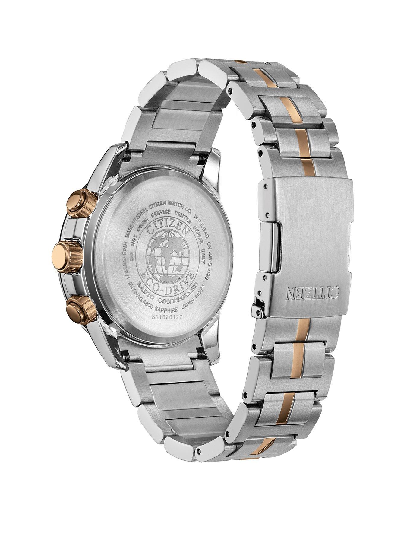  image of citizen-gents-eco-drive-chrono-at-wr200-watch-2-tone