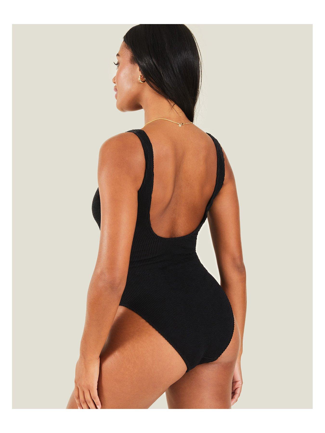  image of accessorize-crinkle-swimsuit-black