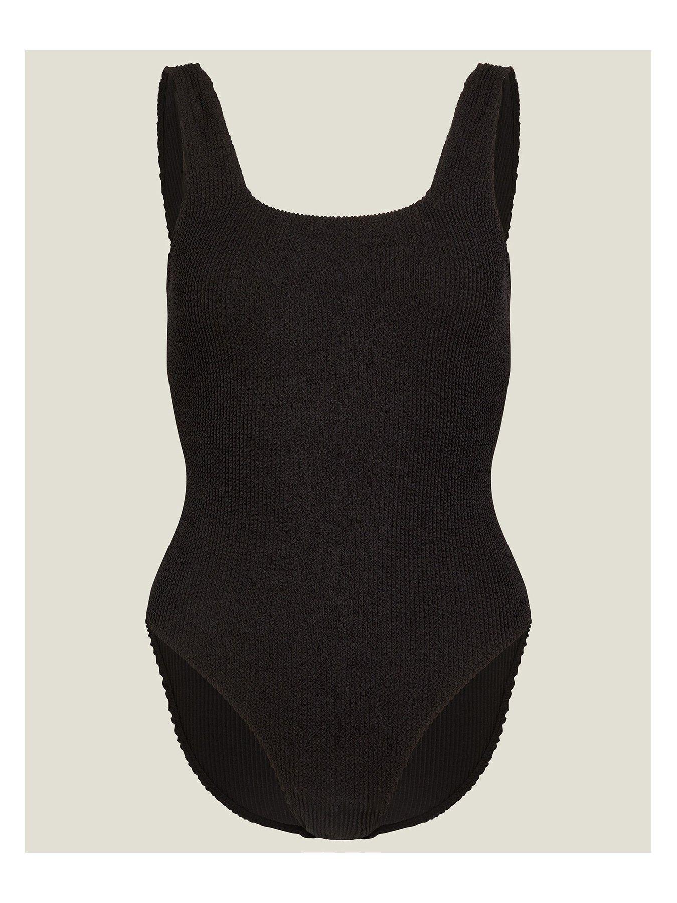  image of accessorize-crinkle-swimsuit-black