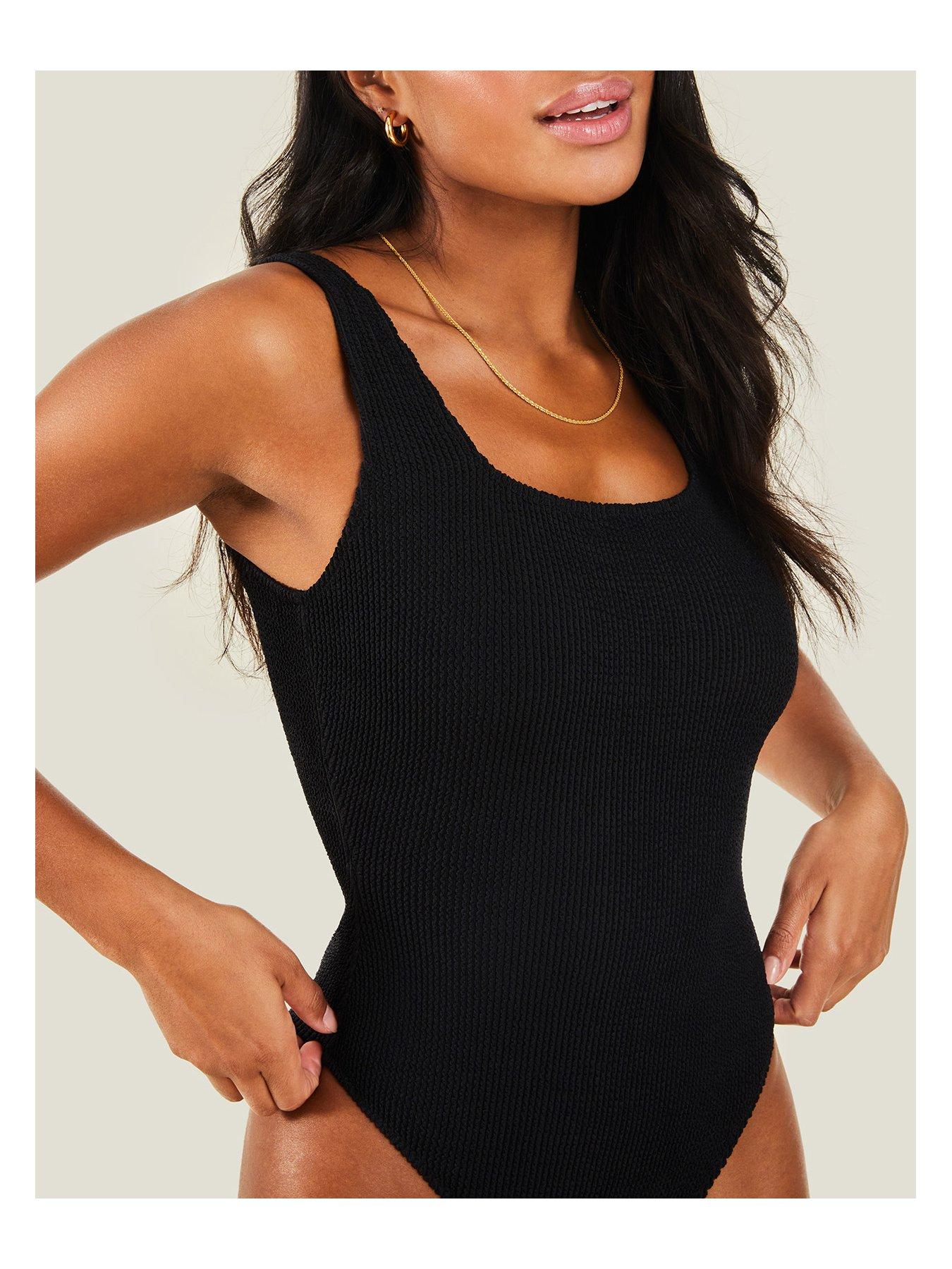  image of accessorize-crinkle-swimsuit-black
