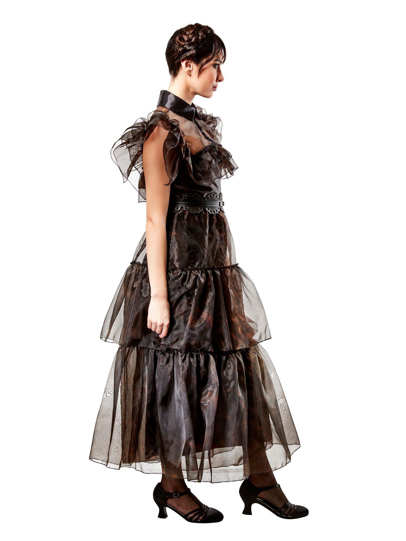  image of wednesday-wednesday-raven-dress-adult-fancy-dress-costume