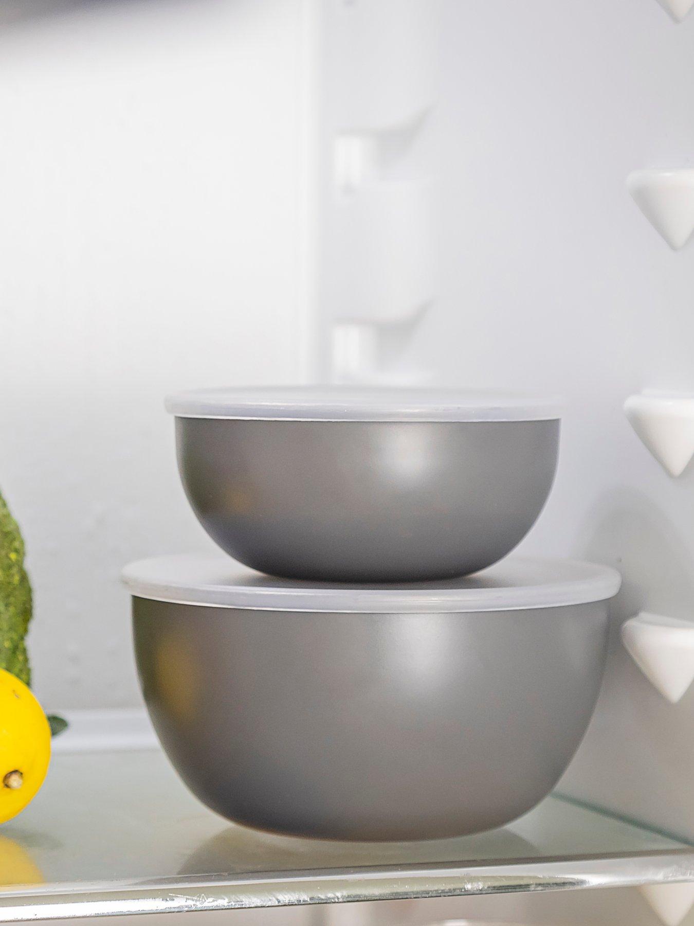 KitchenAid 4pc Meal Prep Bowl Set with Lids - Charcoal Grey