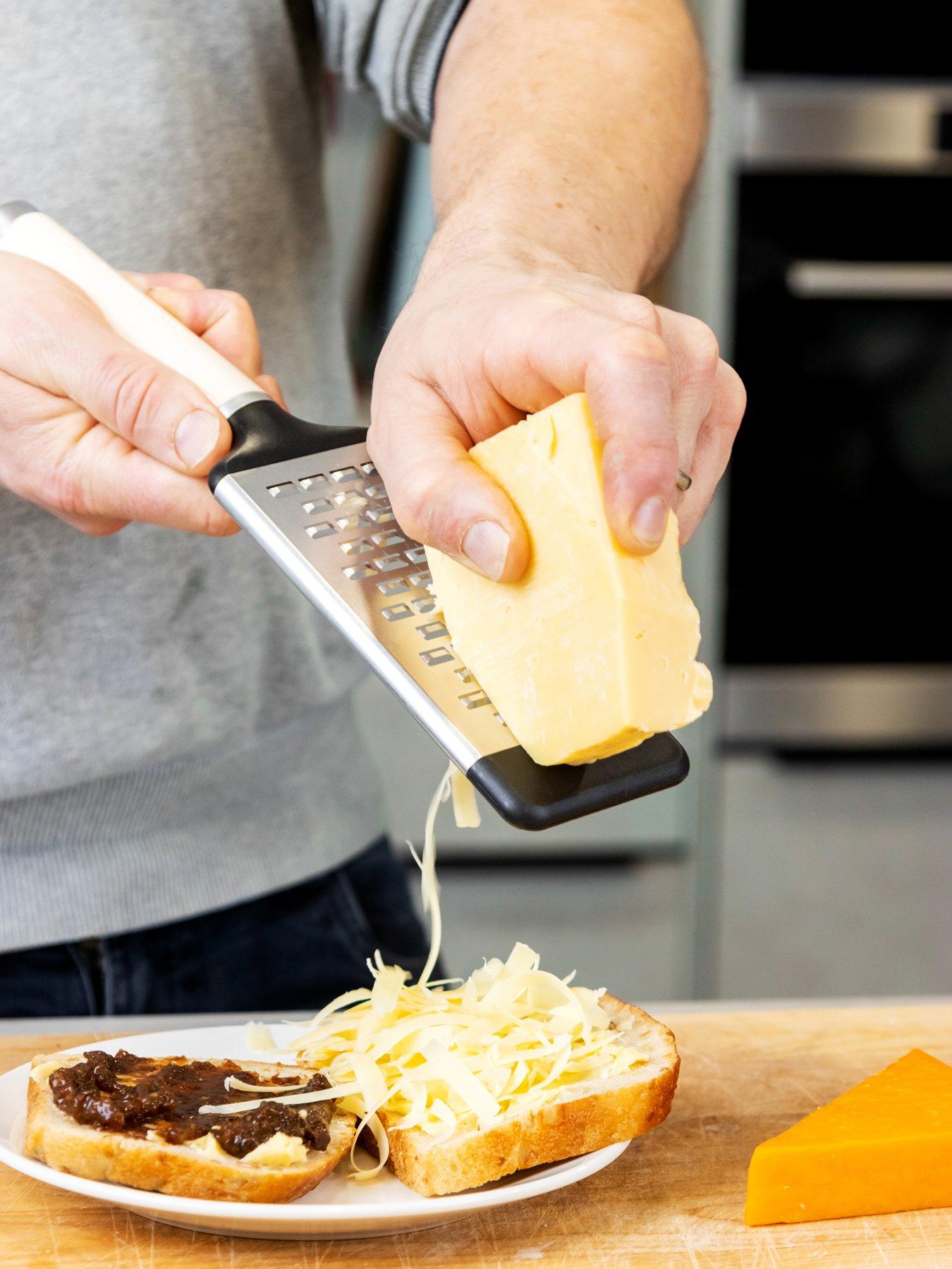  image of kitchenaid-stainless-steel-etched-cheese-grater-almond-cream