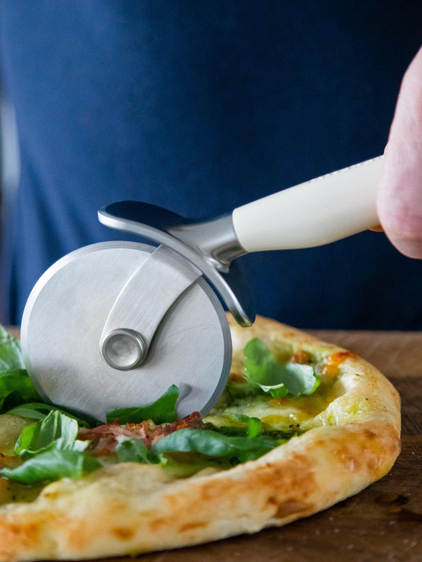 KitchenAid Stainless Steel Pizza Cutter - Almond Cream