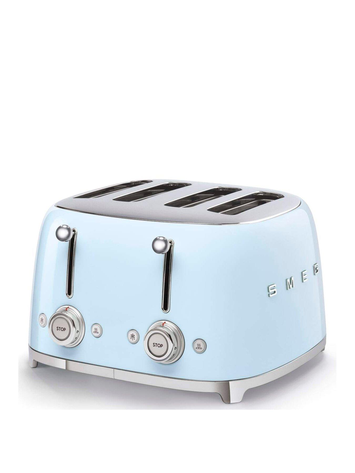 Smeg TSF03 Retro Style 4 Slice Toaster, 2000W - Pastel Blue