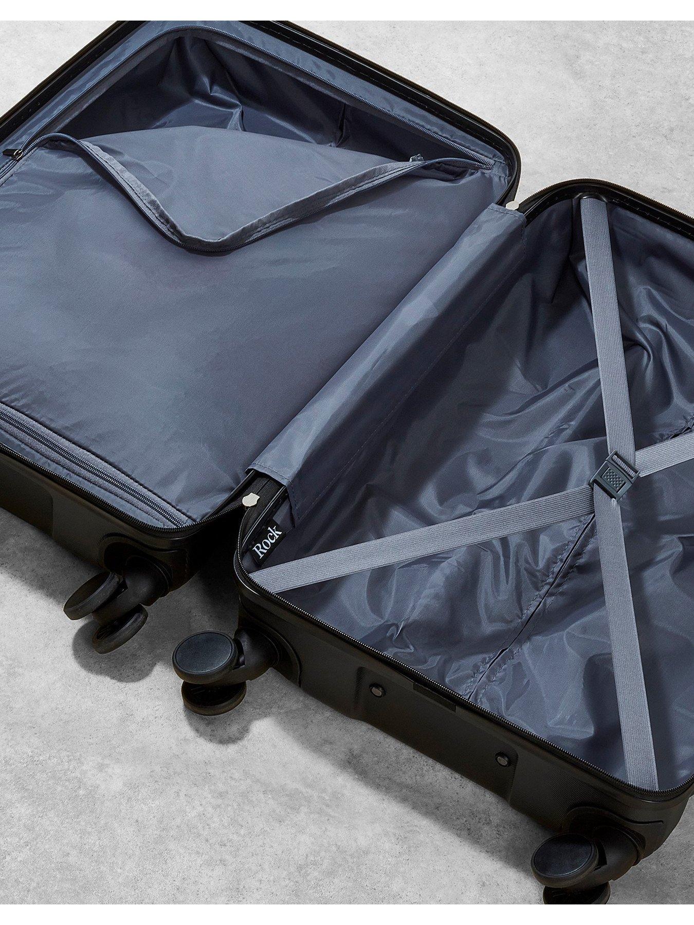  image of rock-luggage-berlin-8-wheel-hardshell-medium-suitcase-black