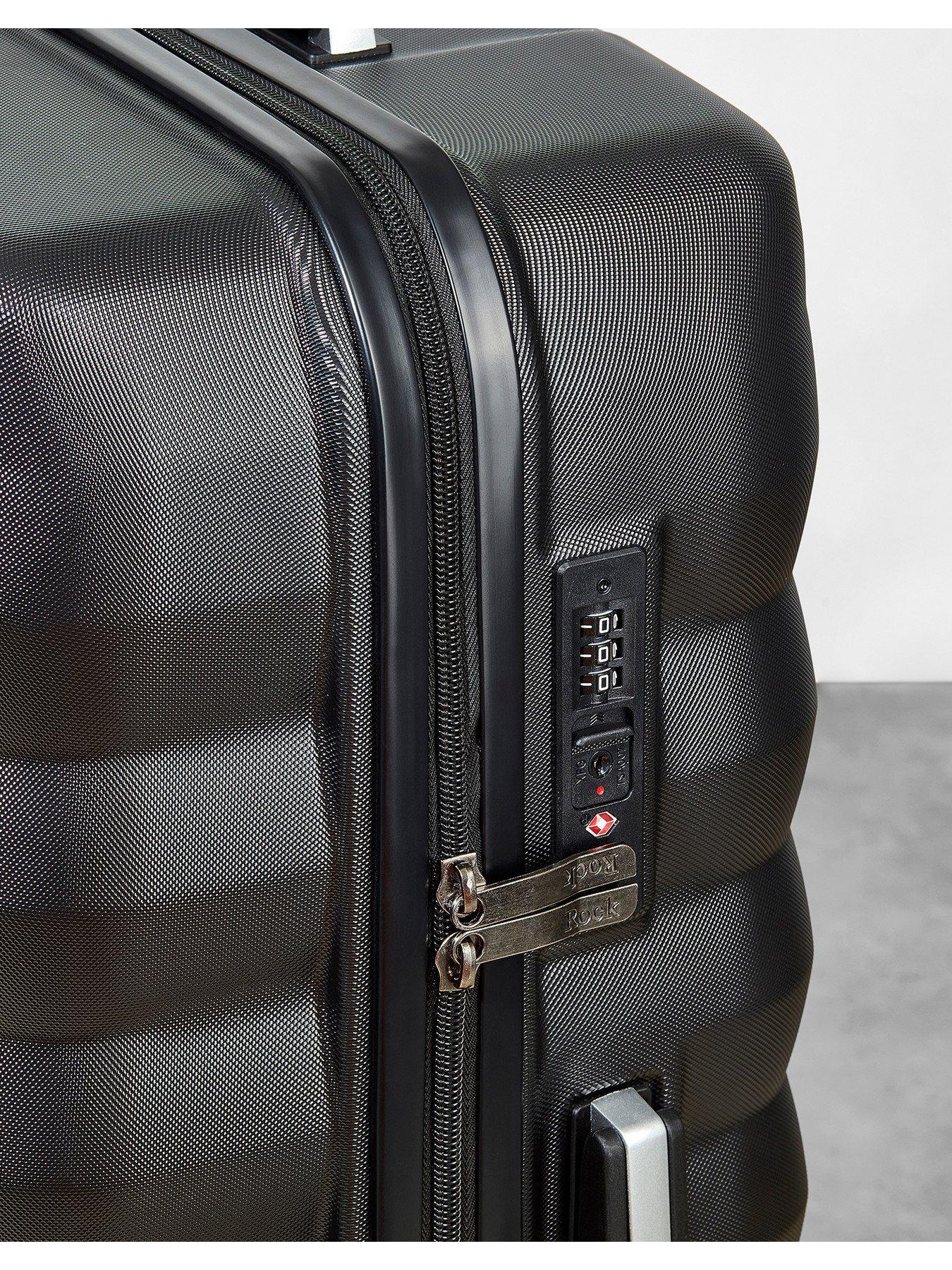  image of rock-luggage-berlin-8-wheel-hardshell-medium-suitcase-black