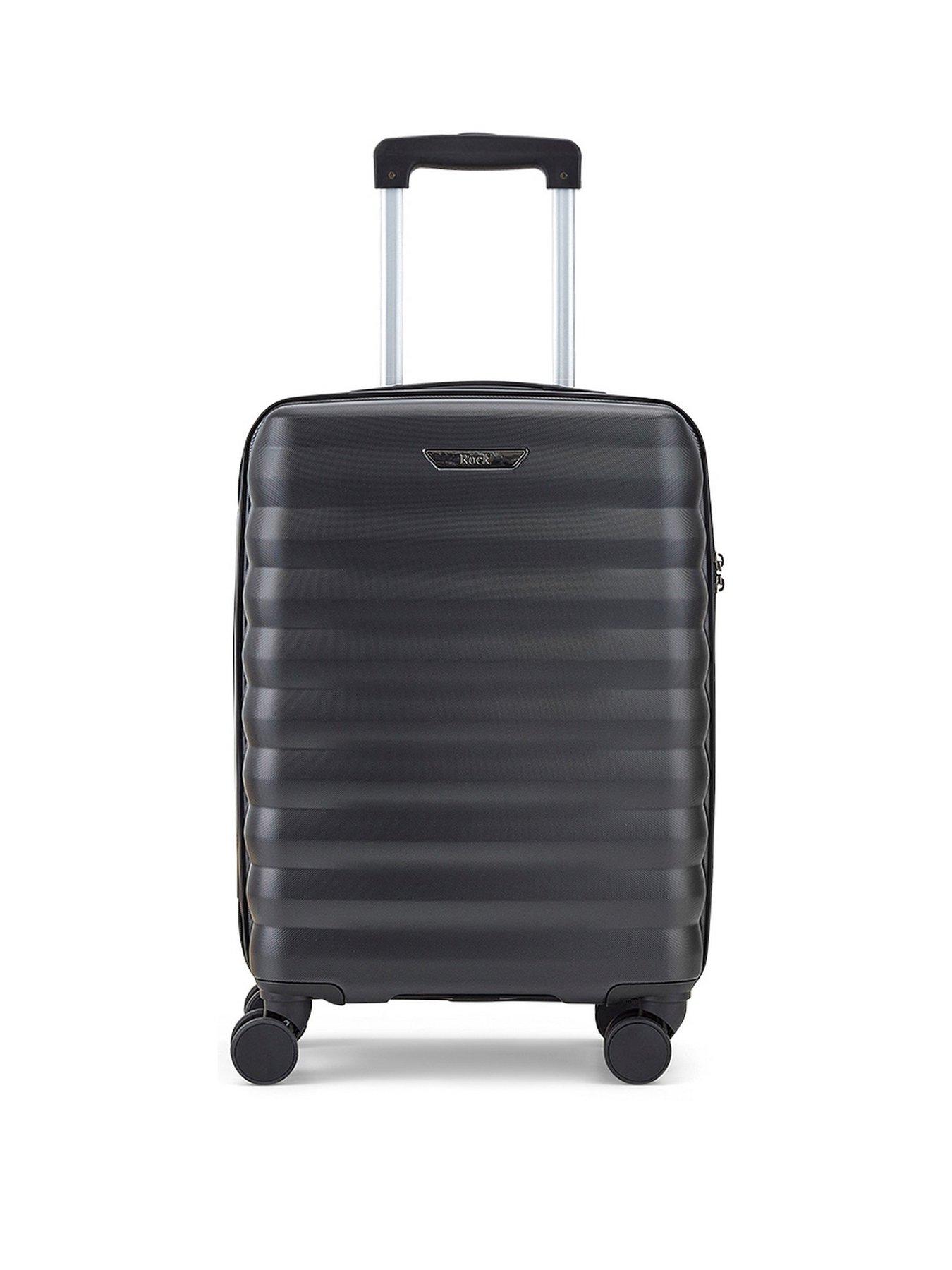Rock Luggage Berlin Wheel Hardshell Small Cabin Suitcase Black