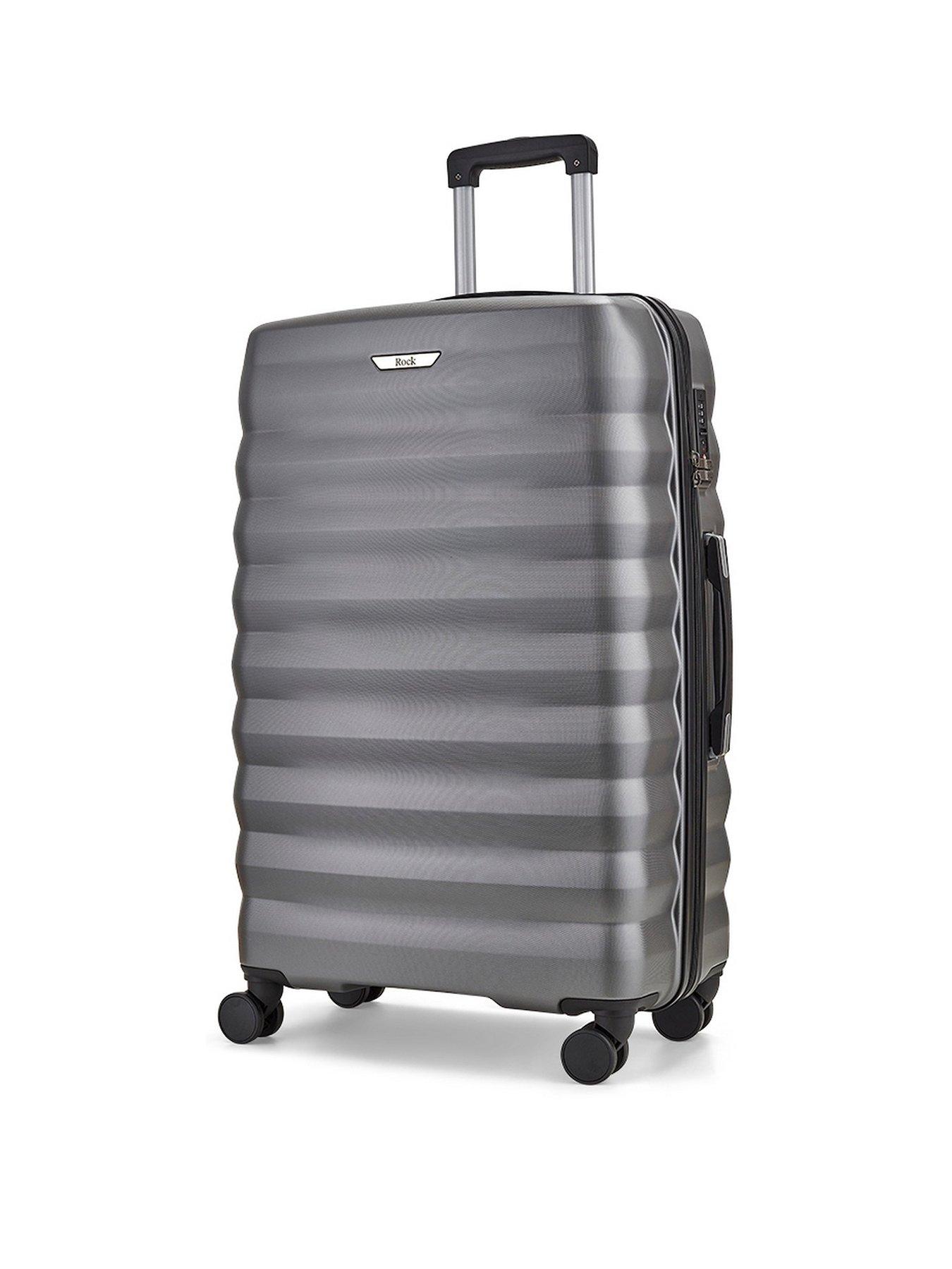 image of rock-luggage-berlin-8-wheel-hardshell-3pc-suitcase-set-charcoal