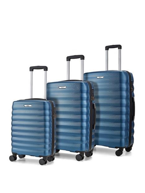 rock-luggage-berlin-8-wheel-hardshell-3pc-suitcase-set-blue