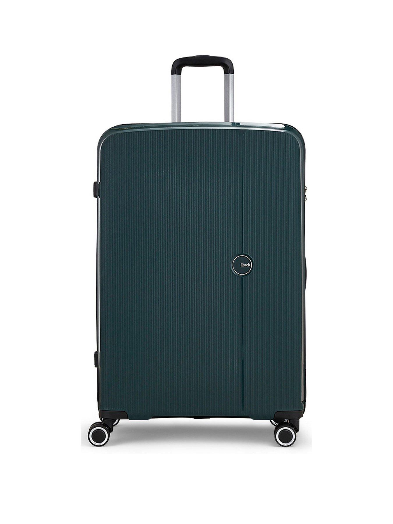 Image 2 of 5 of Rock Luggage Hudson 8 Wheel PP Hardshell Large Suitcase - Dark Green