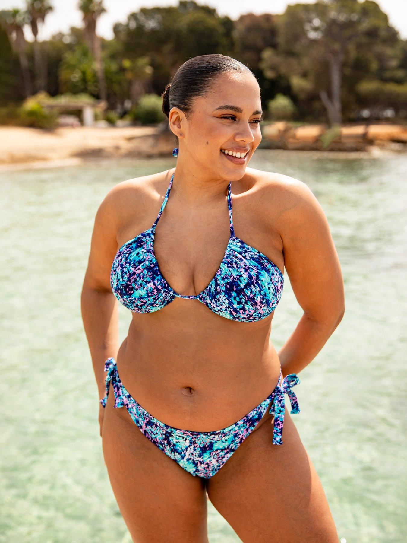 Plus size string bikini swimwear sales