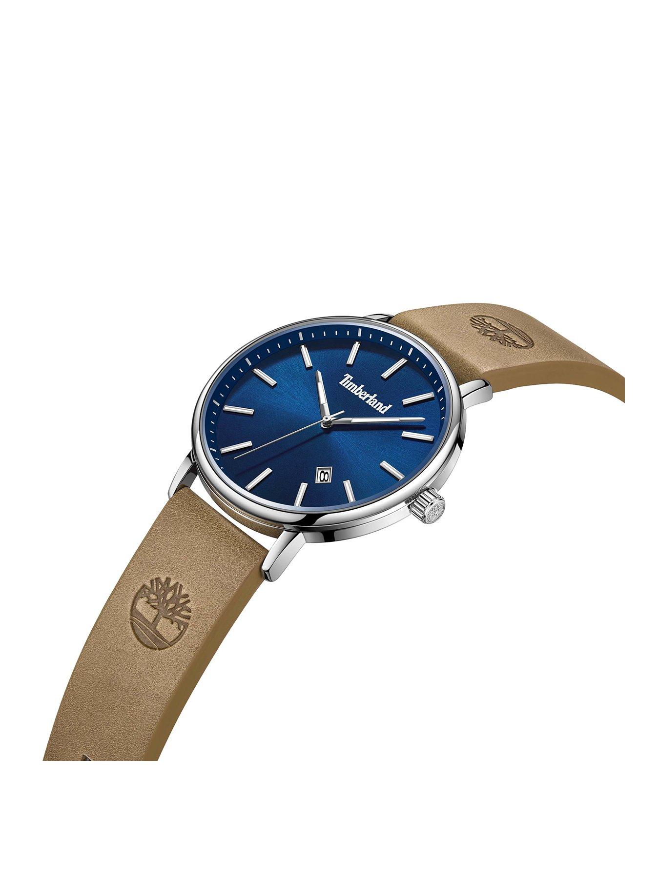  image of timberland-spencer-s-brown-leather-strap-3atm-watch