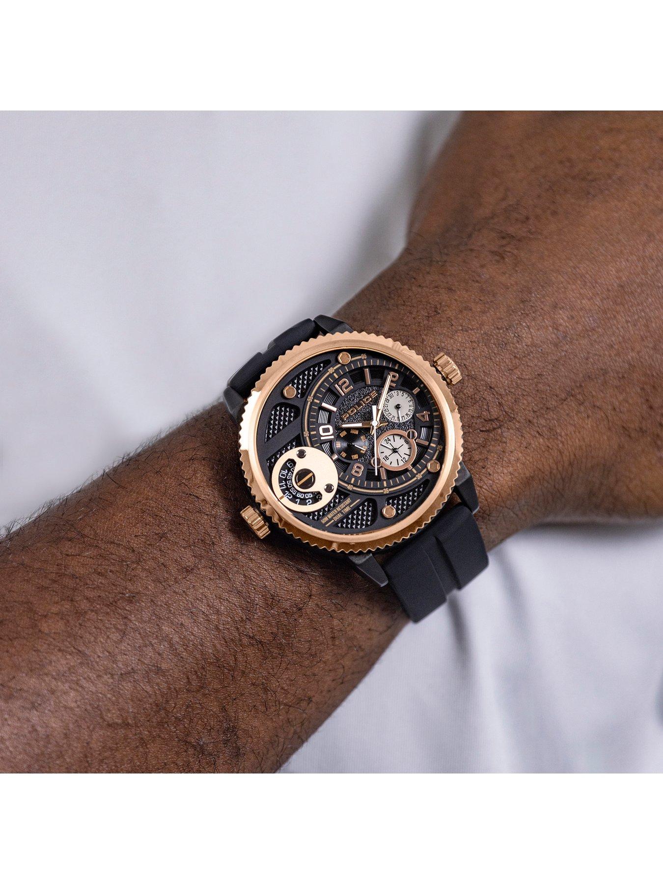  image of police-ray-blackrgp-multi-dial-black-sili-strap-watch