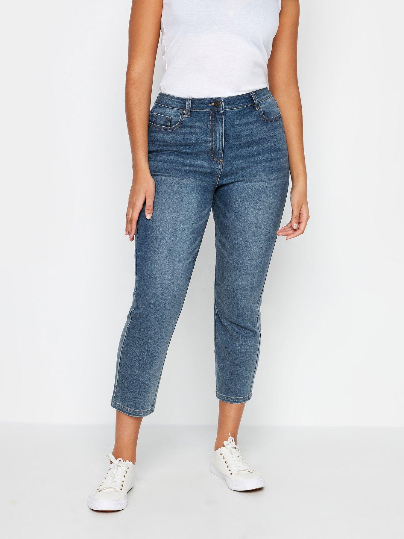 Image 1 of 4 of M&Co Mid Wash Crop Jean