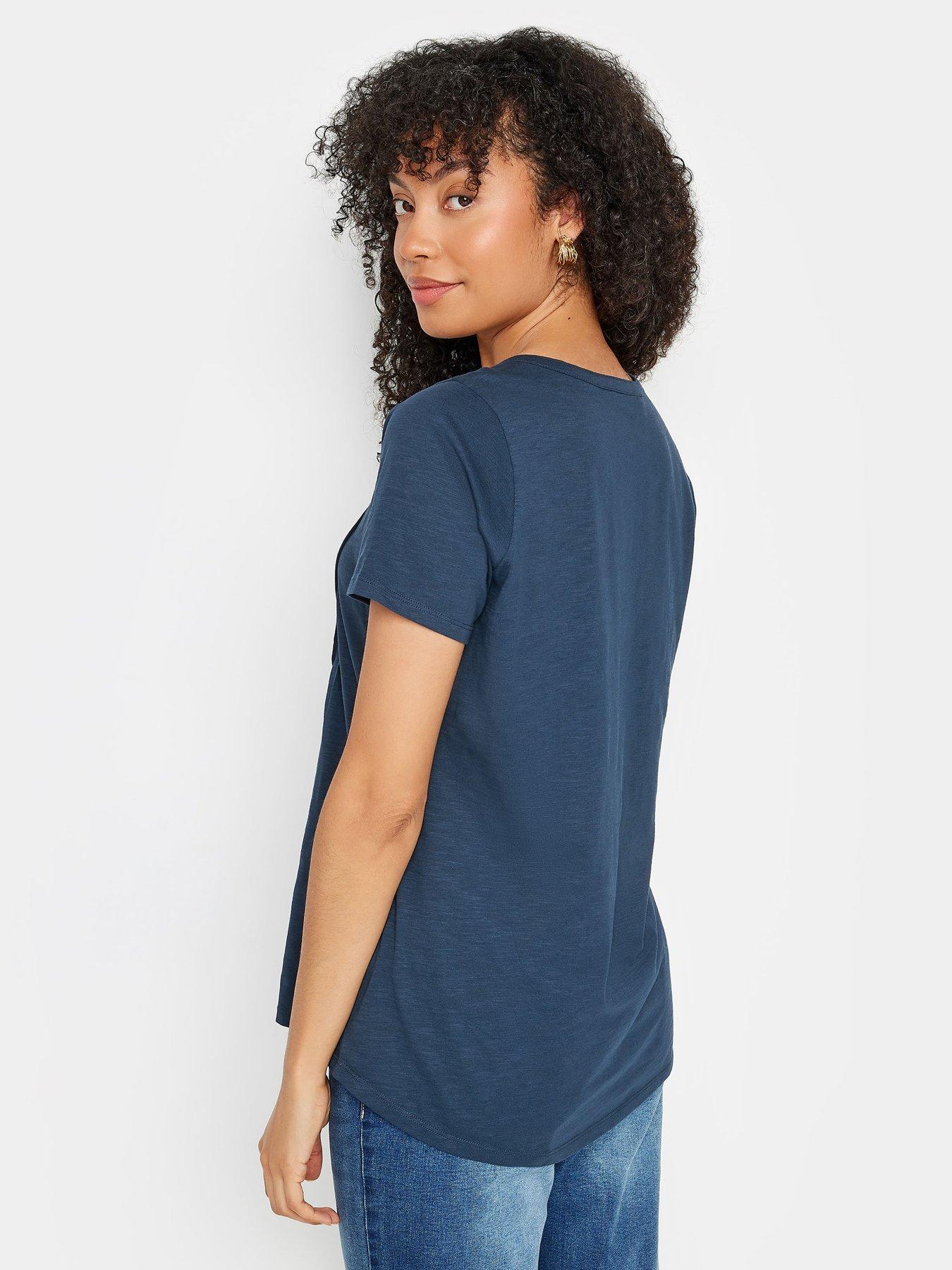  image of mco-navy-cotton-henley-t-shirt