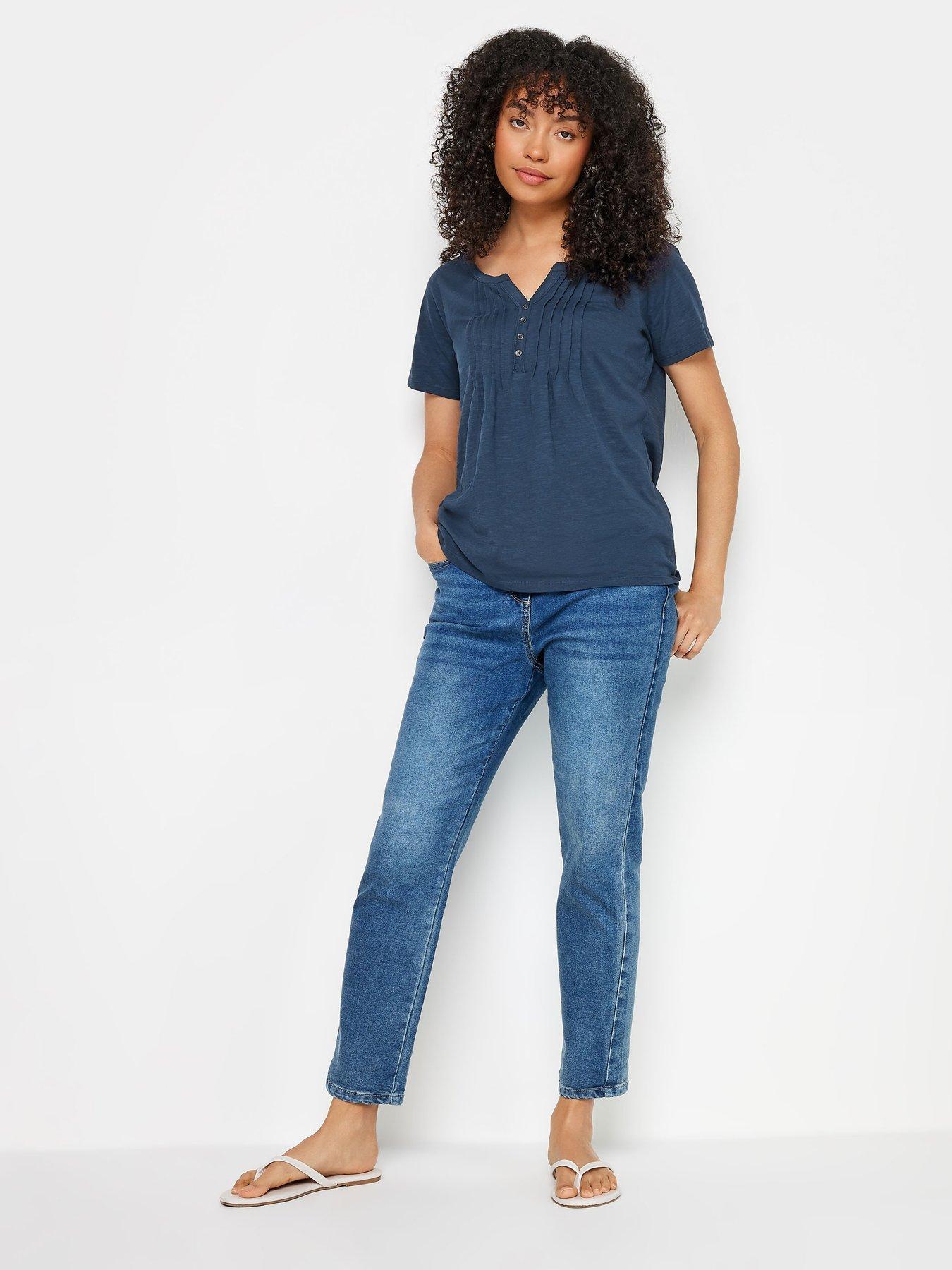  image of mco-navy-cotton-henley-t-shirt