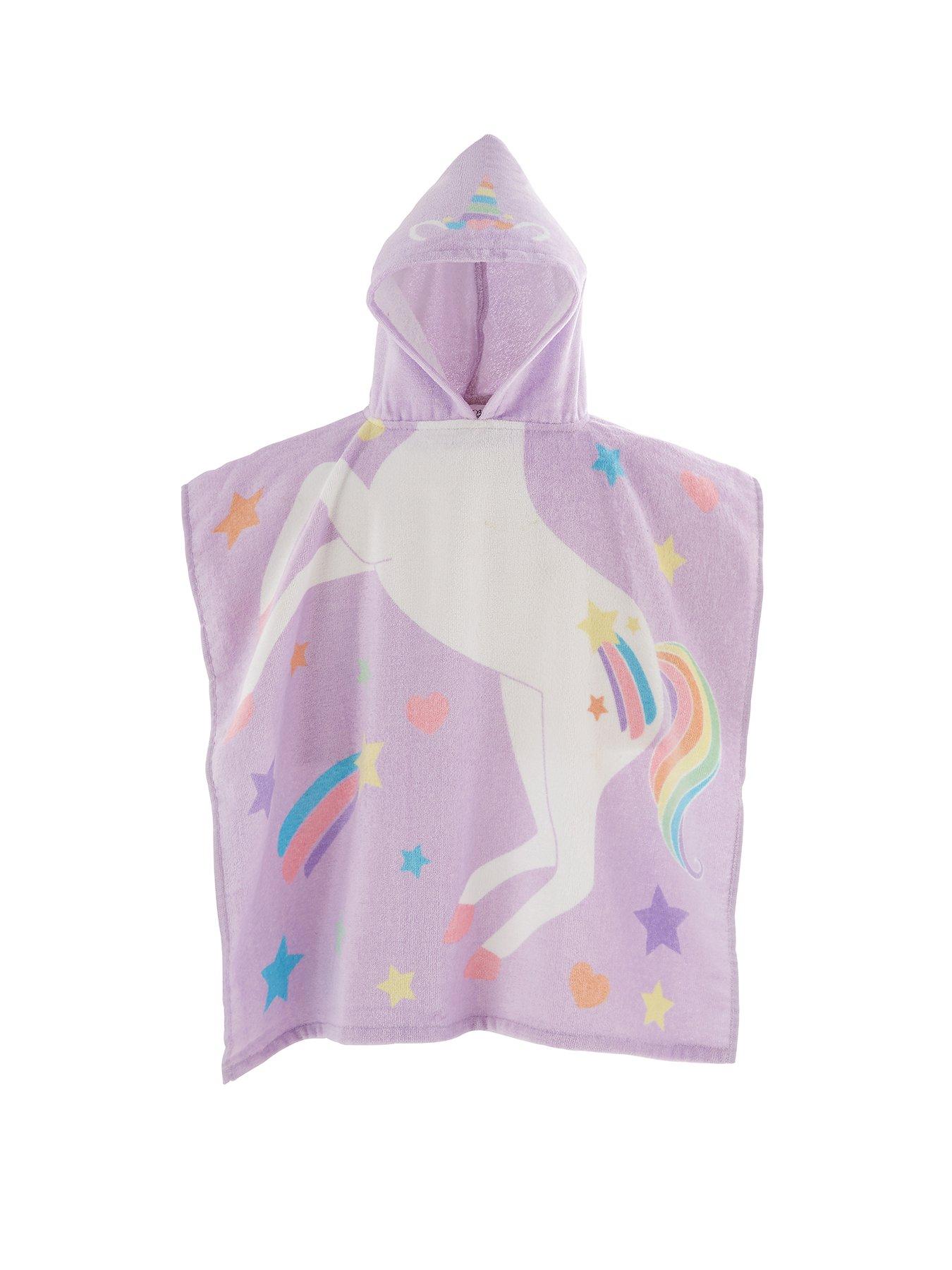  image of catherine-lansfield-unicorn-hooded-poncho-towel