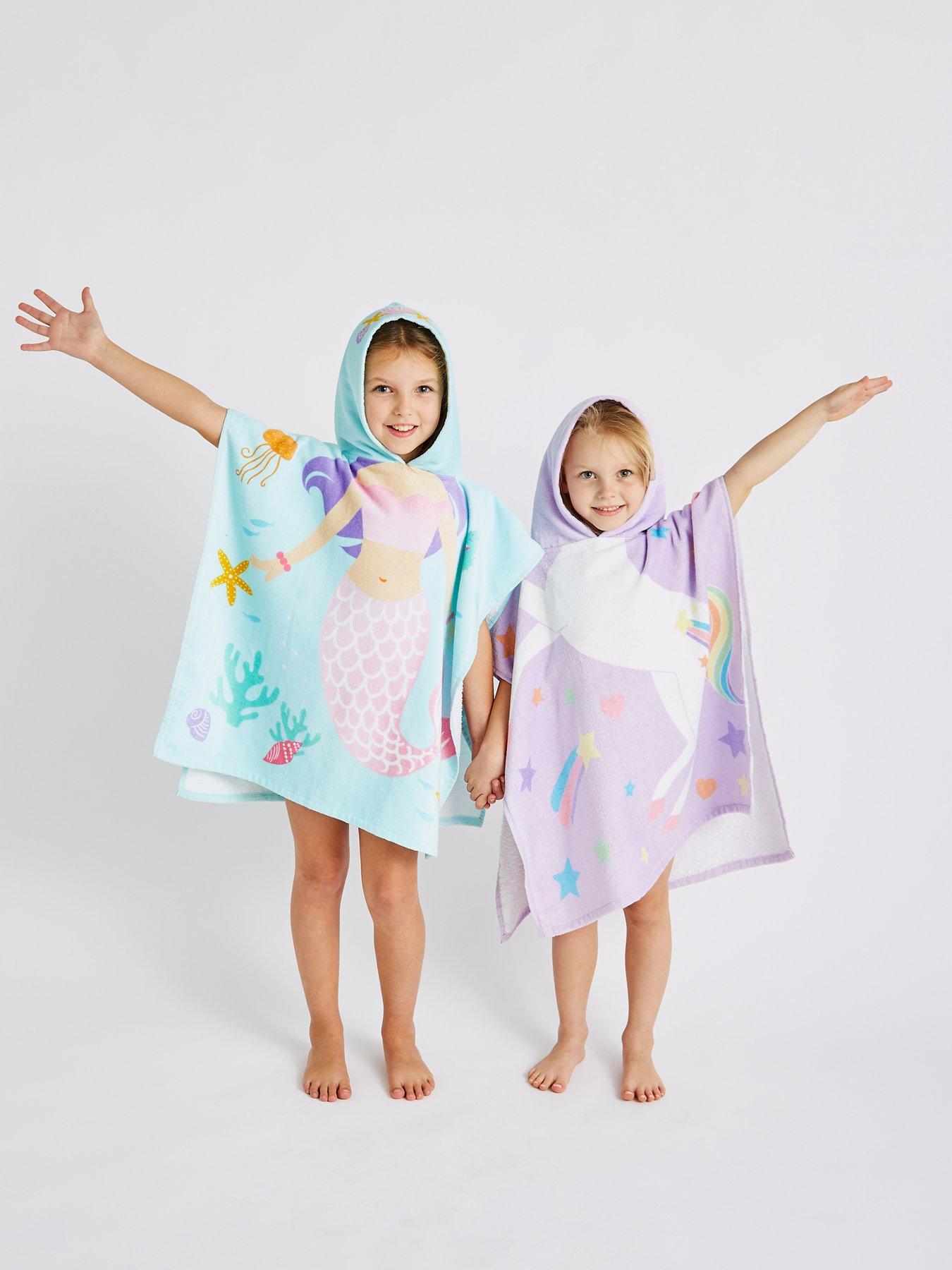  image of catherine-lansfield-unicorn-hooded-poncho-towel