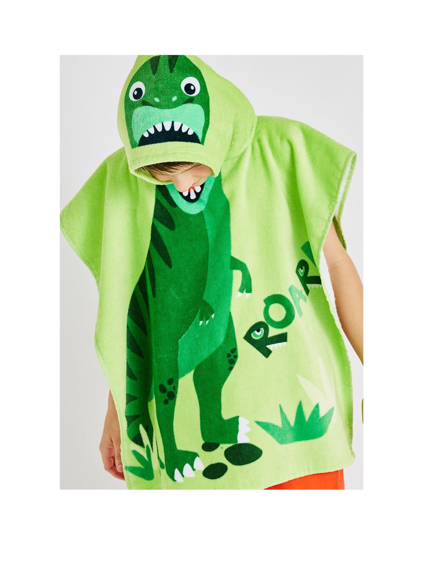 Catherine Lansfield Dinosaur Hooded Poncho Towel