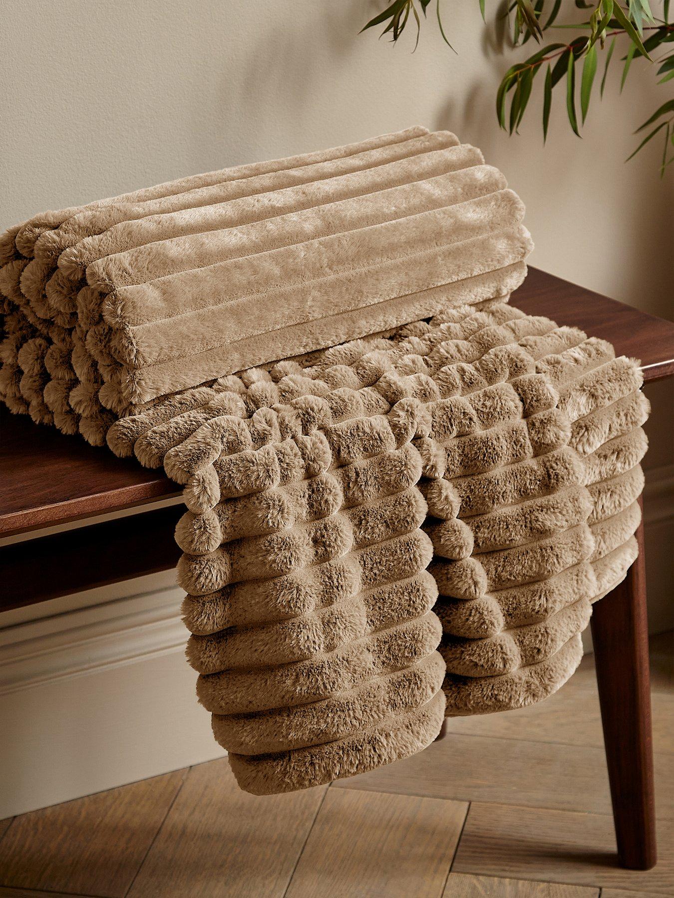 Image 1 of 2 of Catherine Lansfield Cosy Ribbed Throw Range
