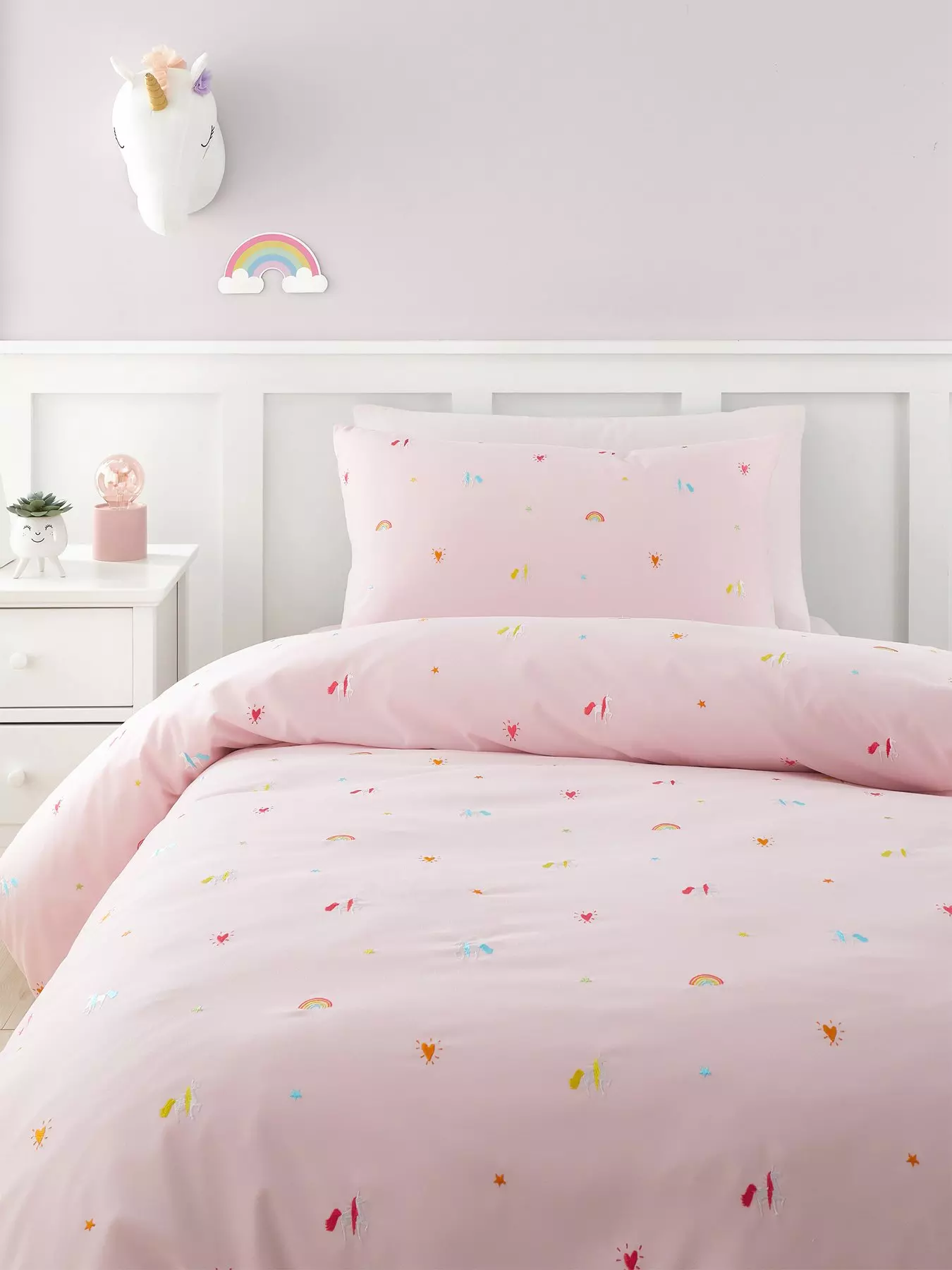 Very Home Long Hair Cuddle Cushion - Pale Pink