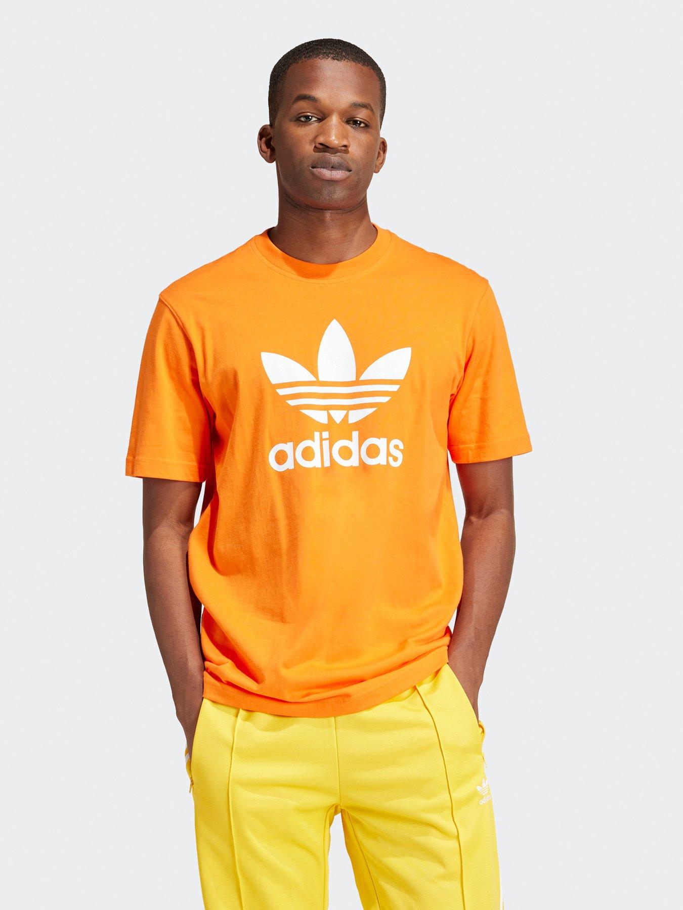 adidas Originals Men s Trefoil T Shirt Orange littlewoods