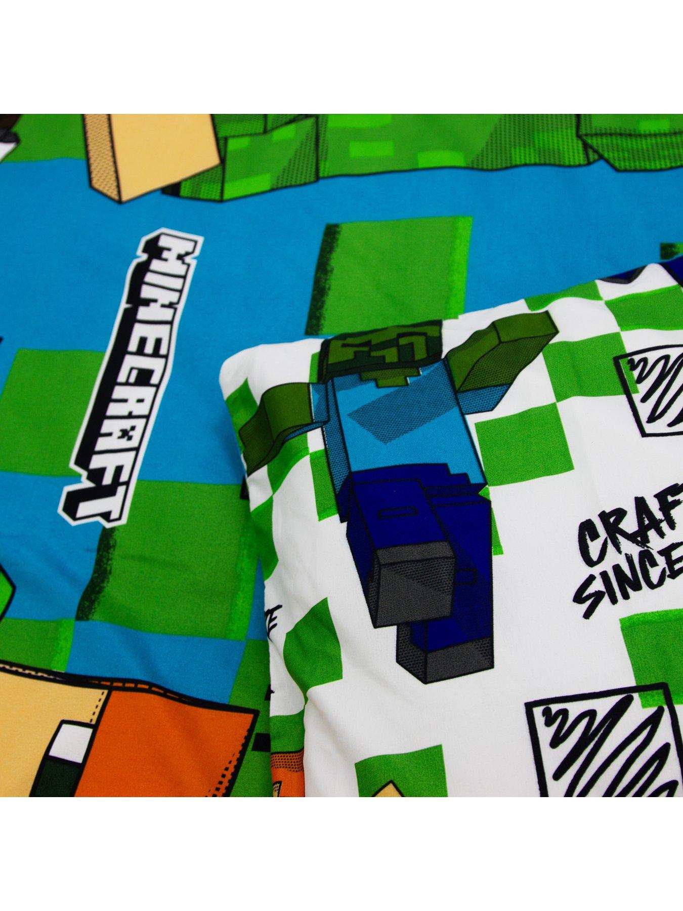  image of minecraft-drawn-double-duvet-cover-set-multi