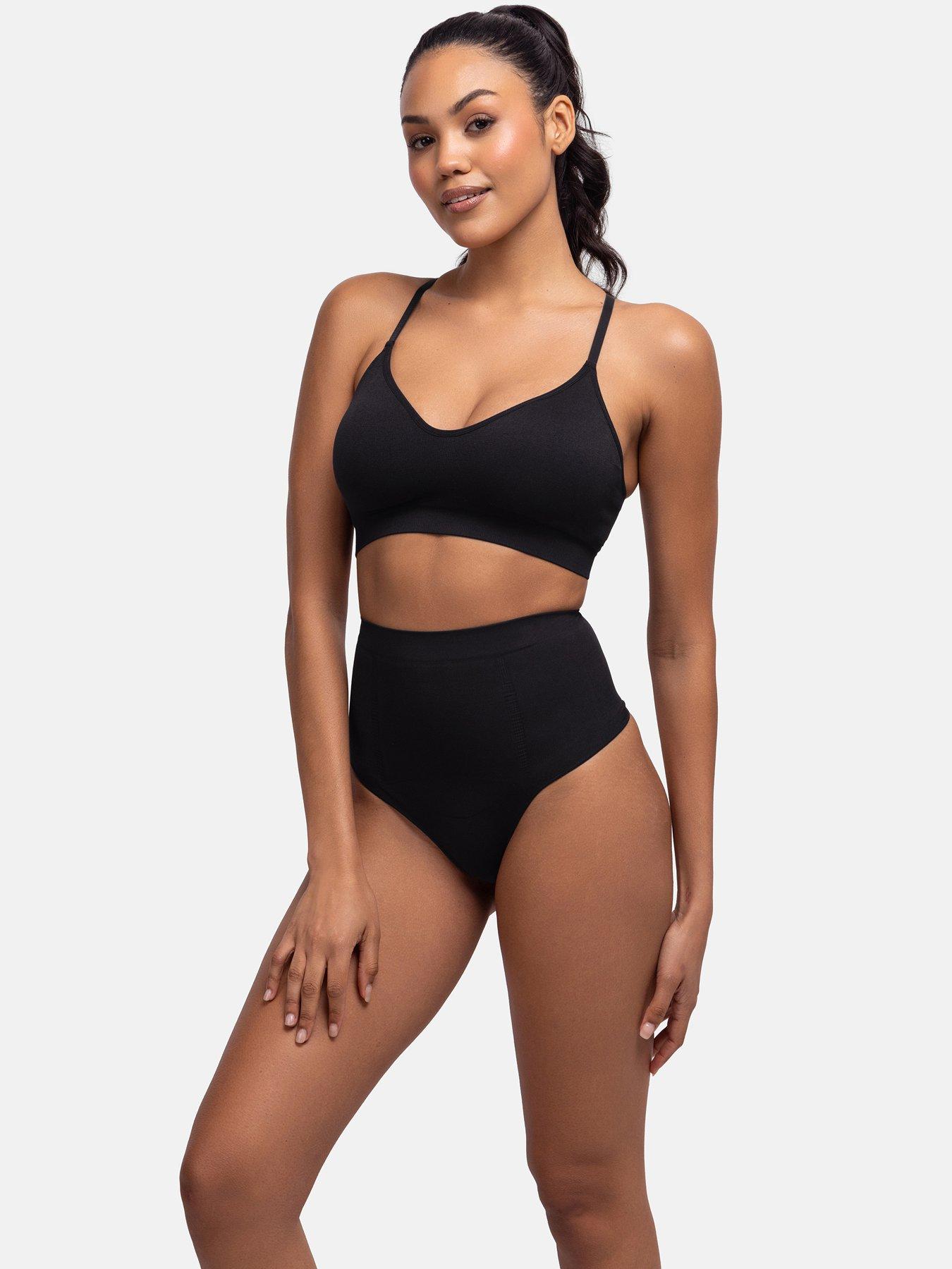 image of dorina-absolute-sculpt-mid-waist-thong-black