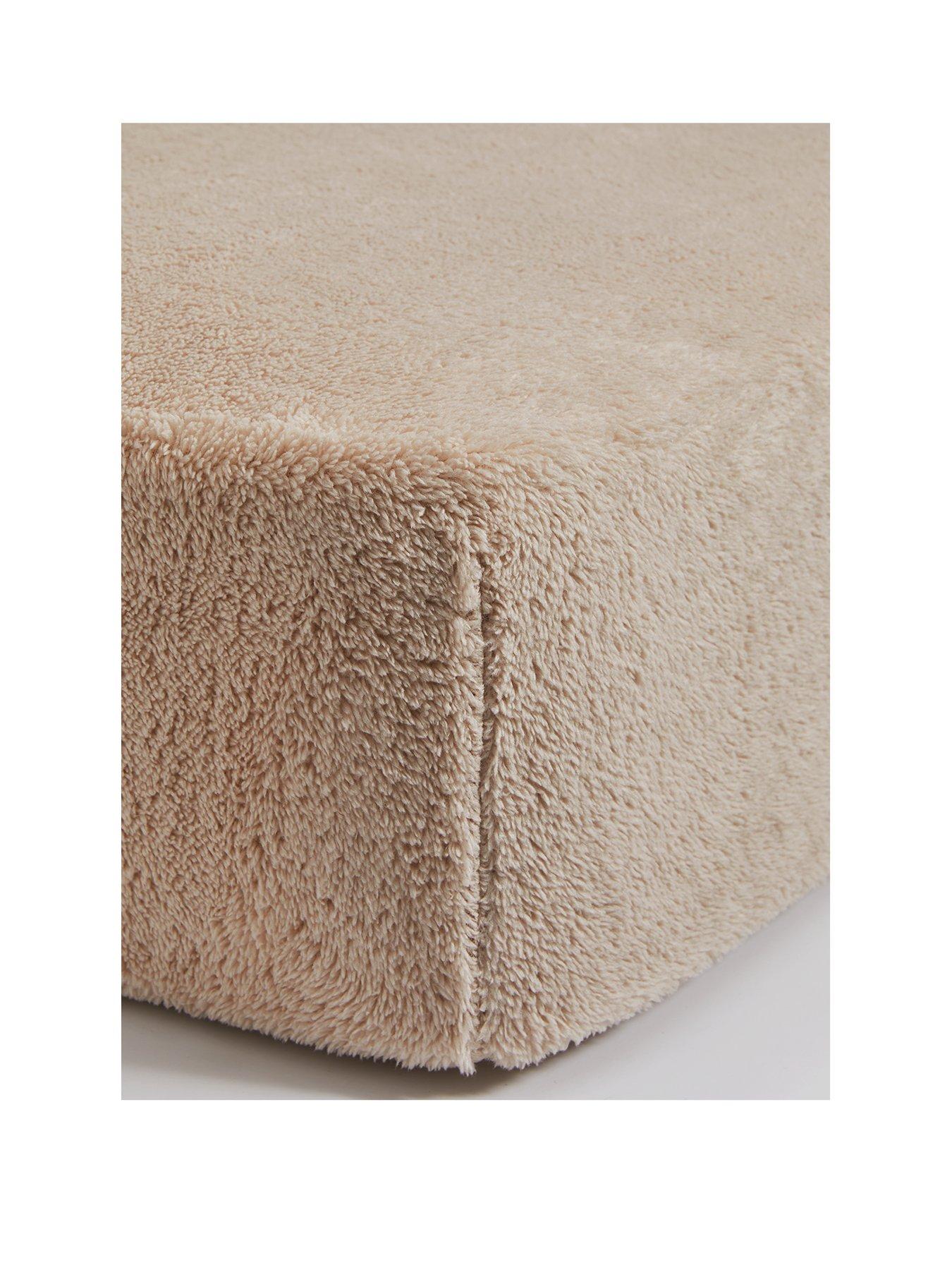 Image 2 of 4 of Very Home Teddy Fleece Fitted Sheet in Natural