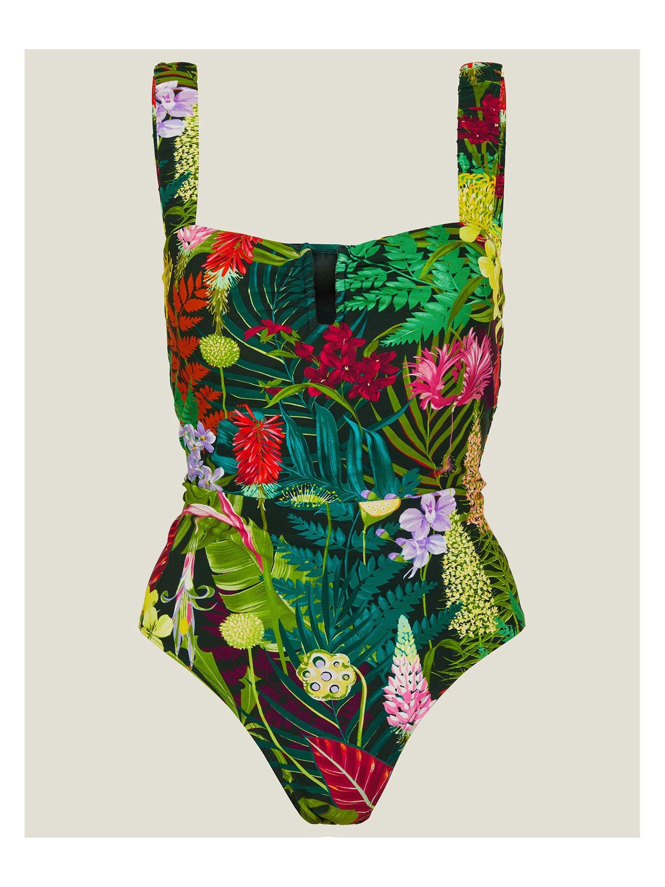 Image 3 of 4 of Accessorize Jungle Print Swimsuit