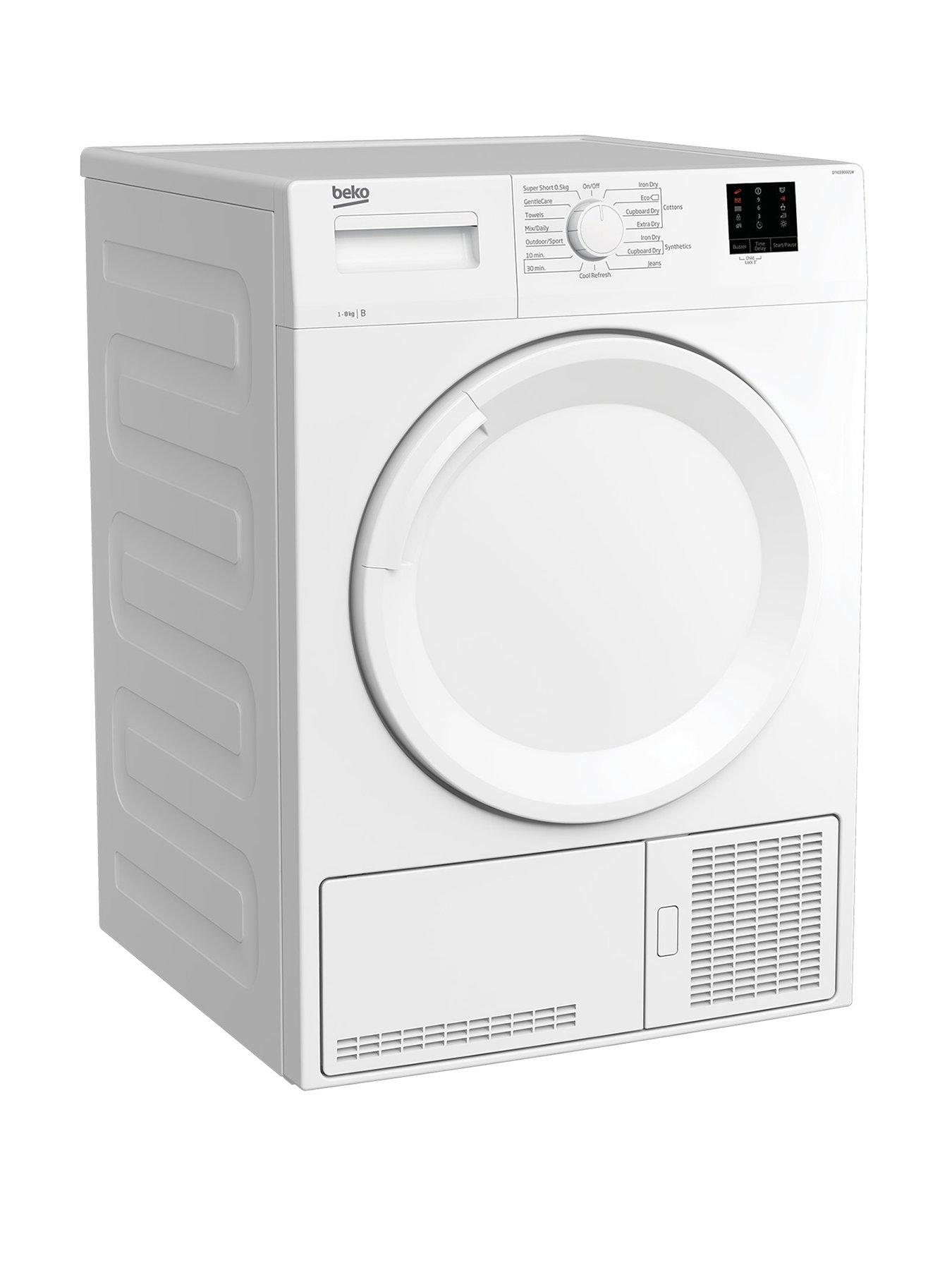 Beko DTKCE80021W 8 kg Condenser Tumble Dryer - White | littlewoods.com