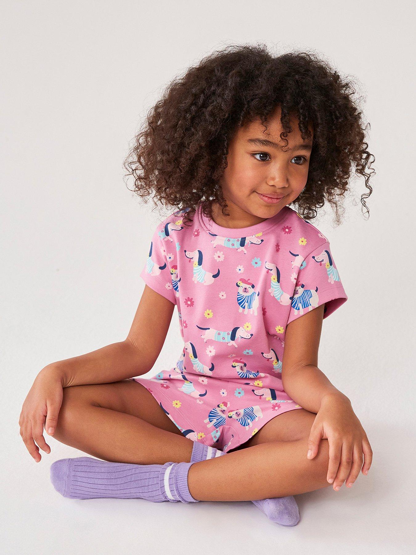  image of crew-clothing-girls-shorty-pyjamas-pink