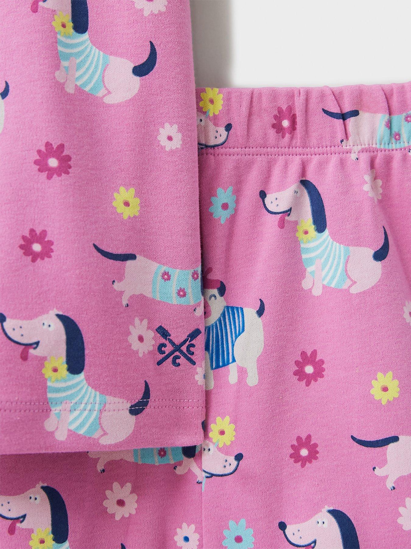  image of crew-clothing-girls-shorty-pyjamas-pink