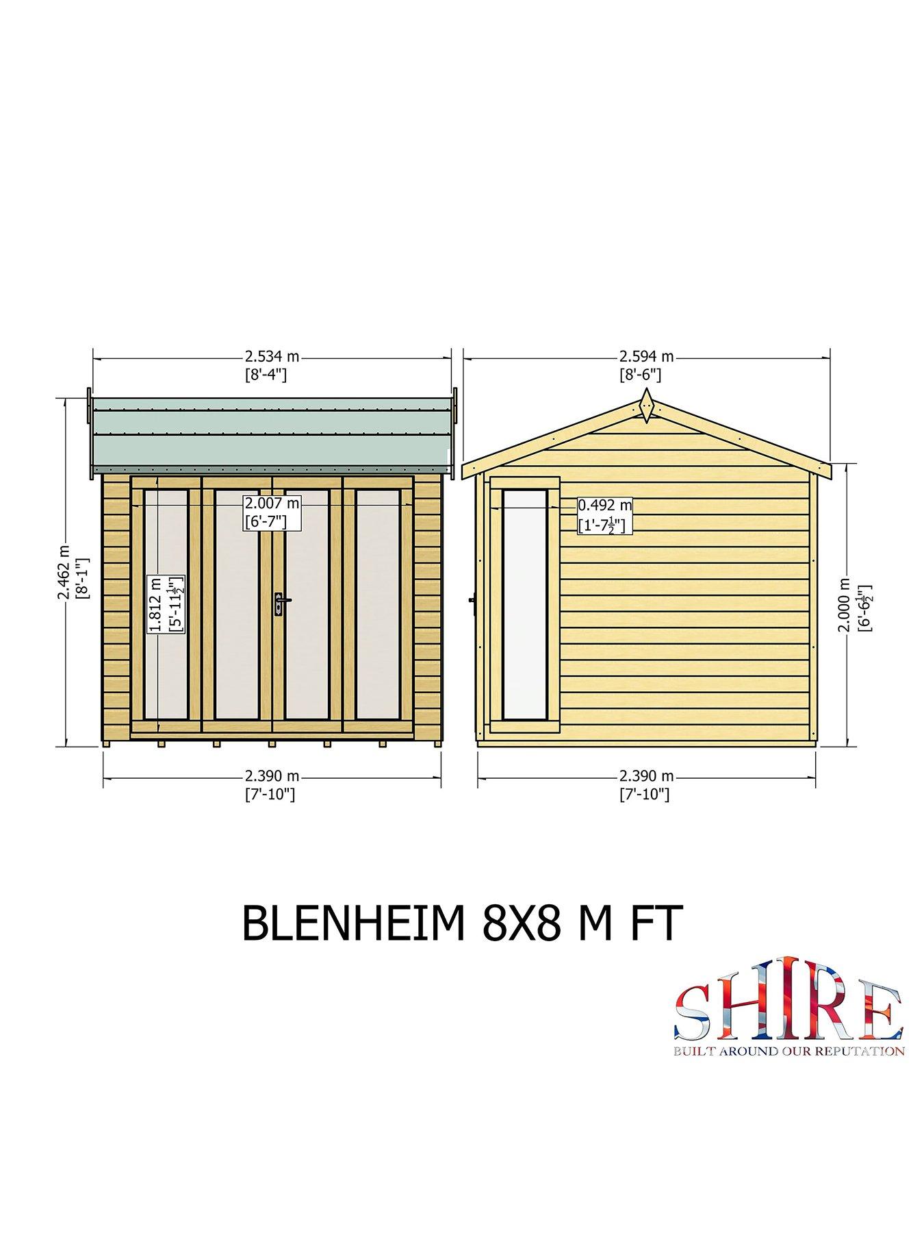  image of shire-blenhiem-8-x-8-summerhouse