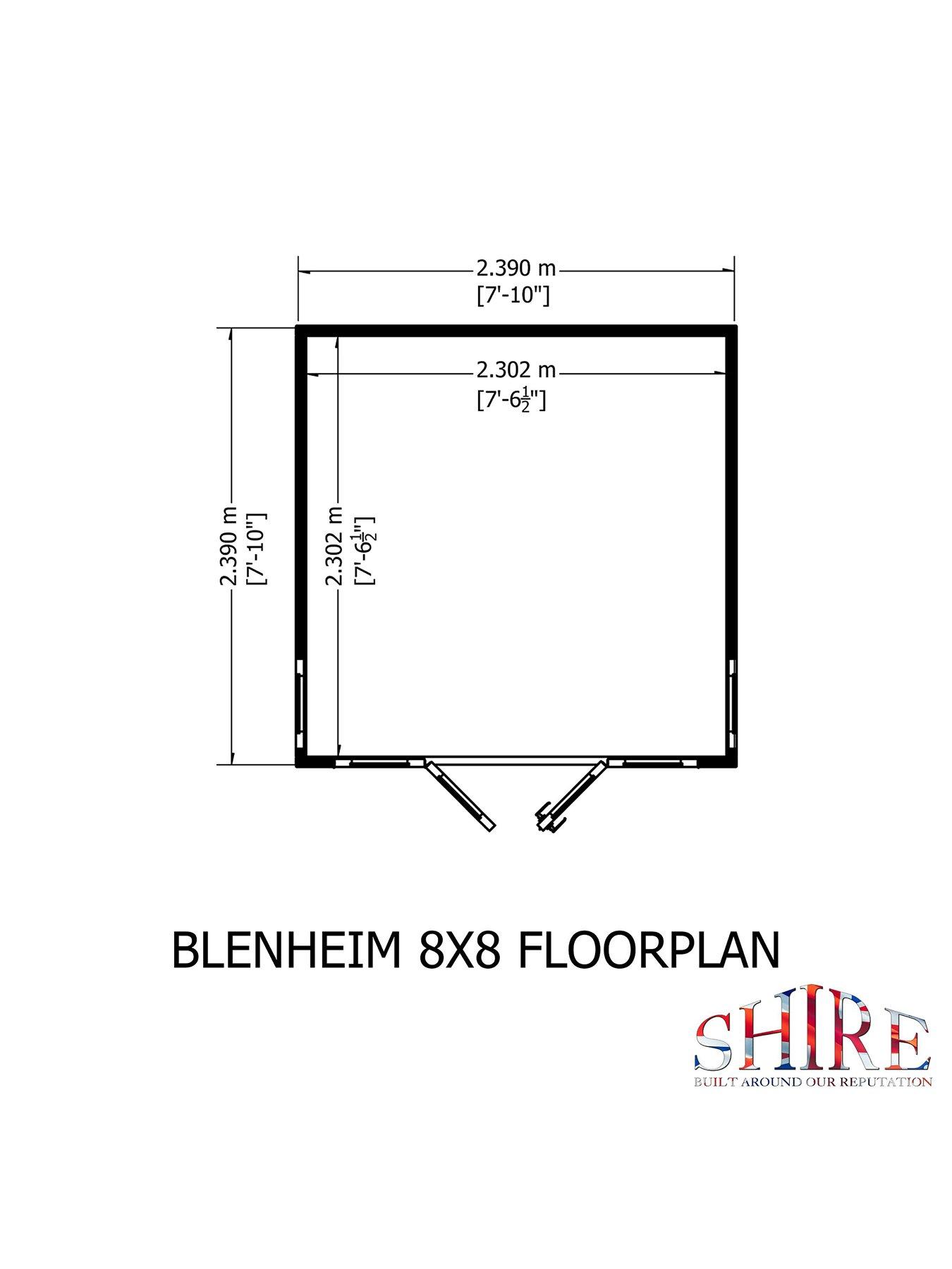  image of shire-blenhiem-8-x-8-summerhouse