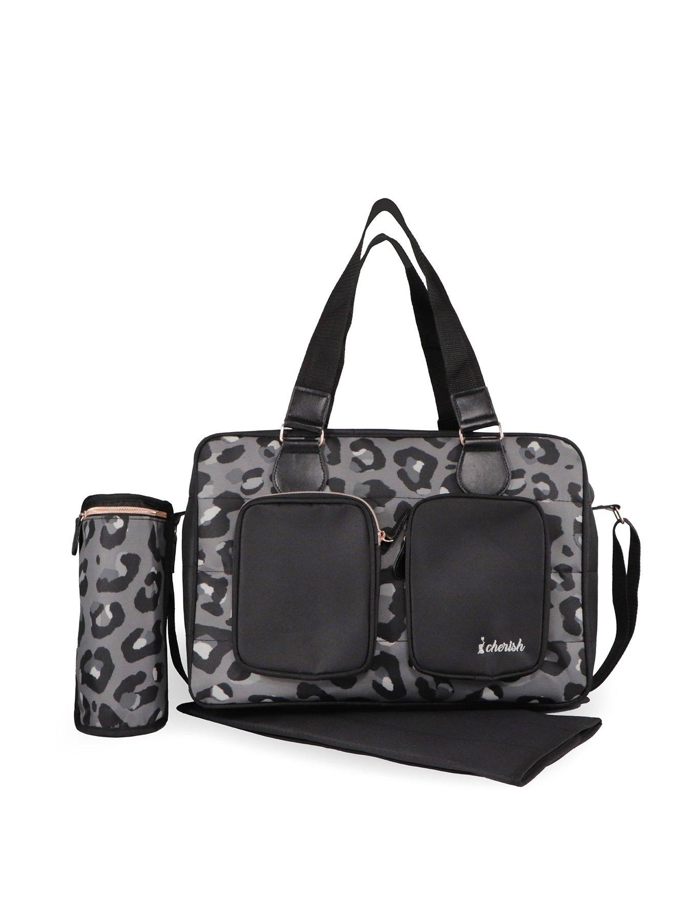 undefined Dani Dyer Black Leopard Deluxe Baby Changing Bag